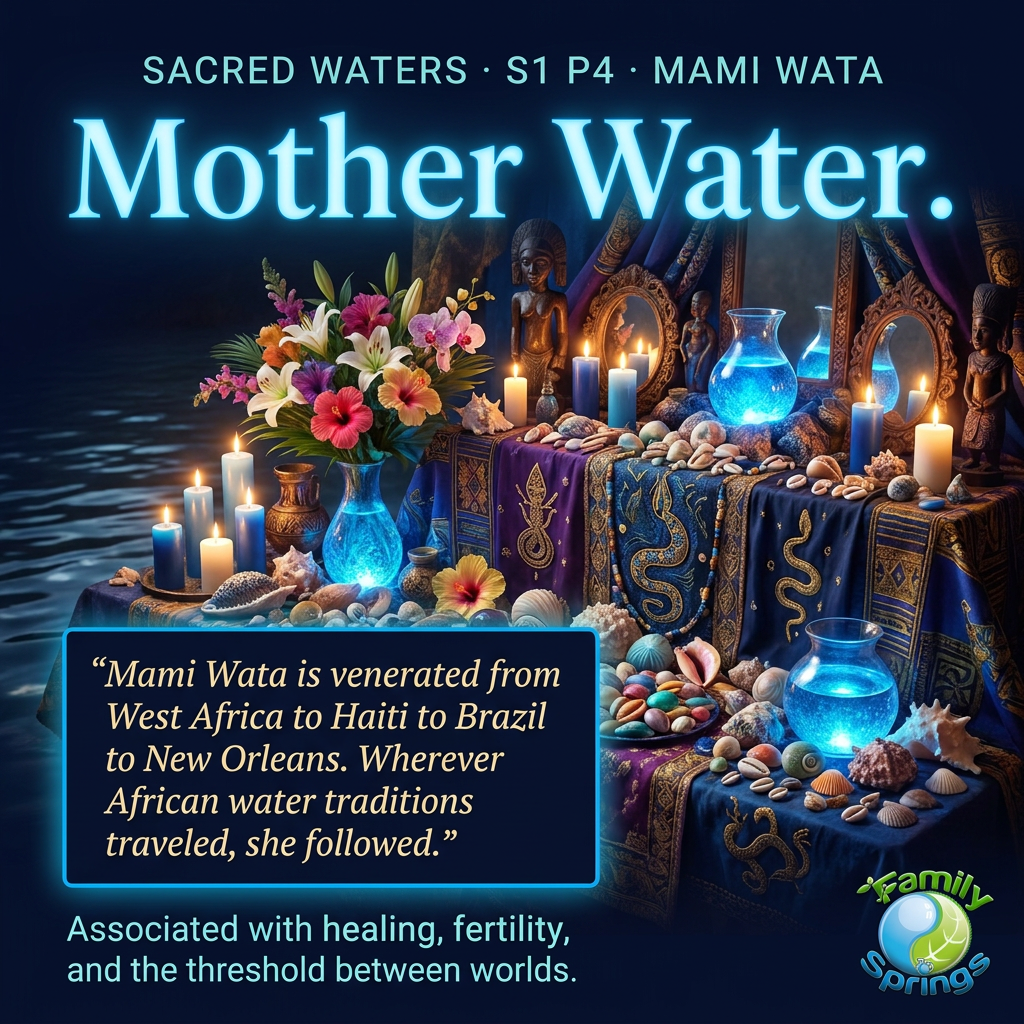 Mami Wata — Mother Water, venerated across West Africa and the diaspora