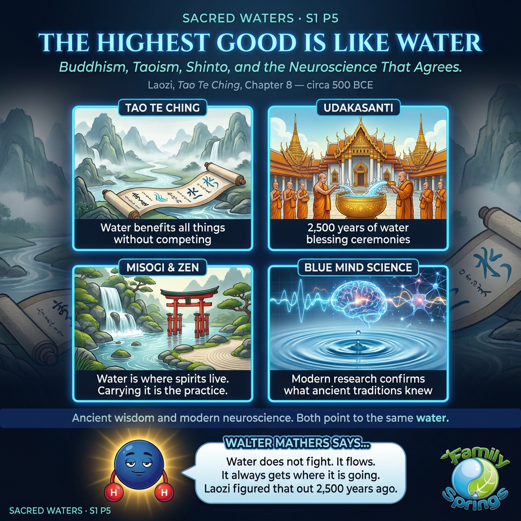 Buddhism and the Way of Water — Sacred Waters S1 P5 infographic