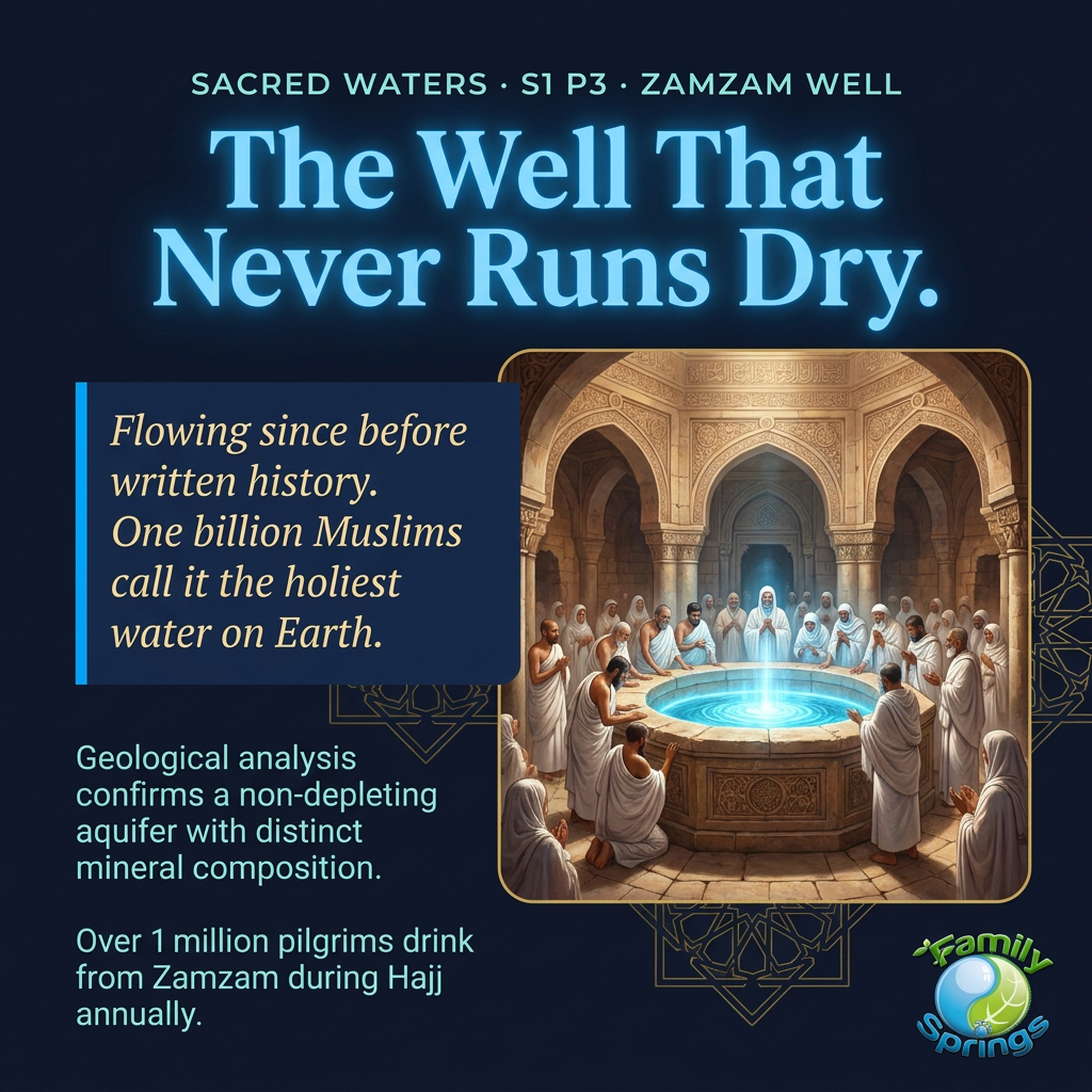 Zamzam Well — The holiest water in Islam, flowing since before written history