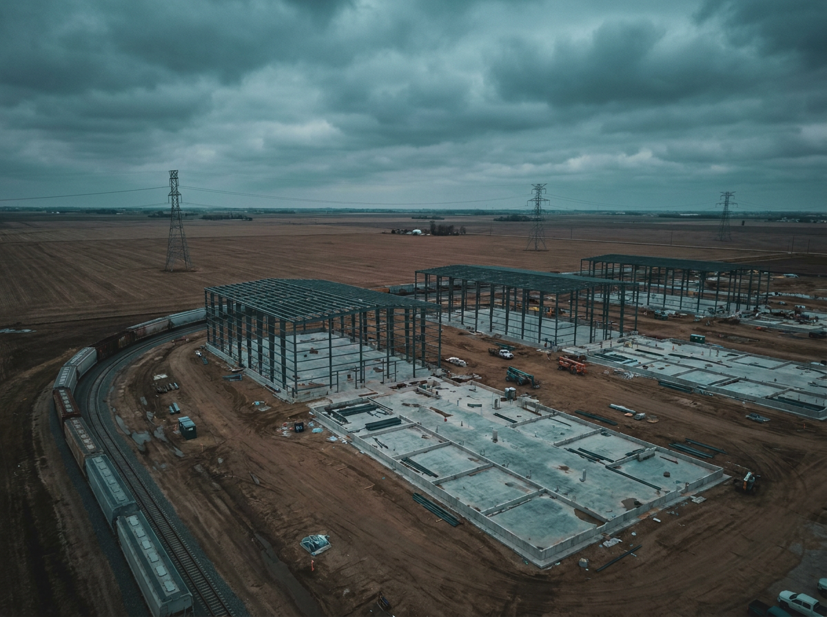 Aerial industrial campus