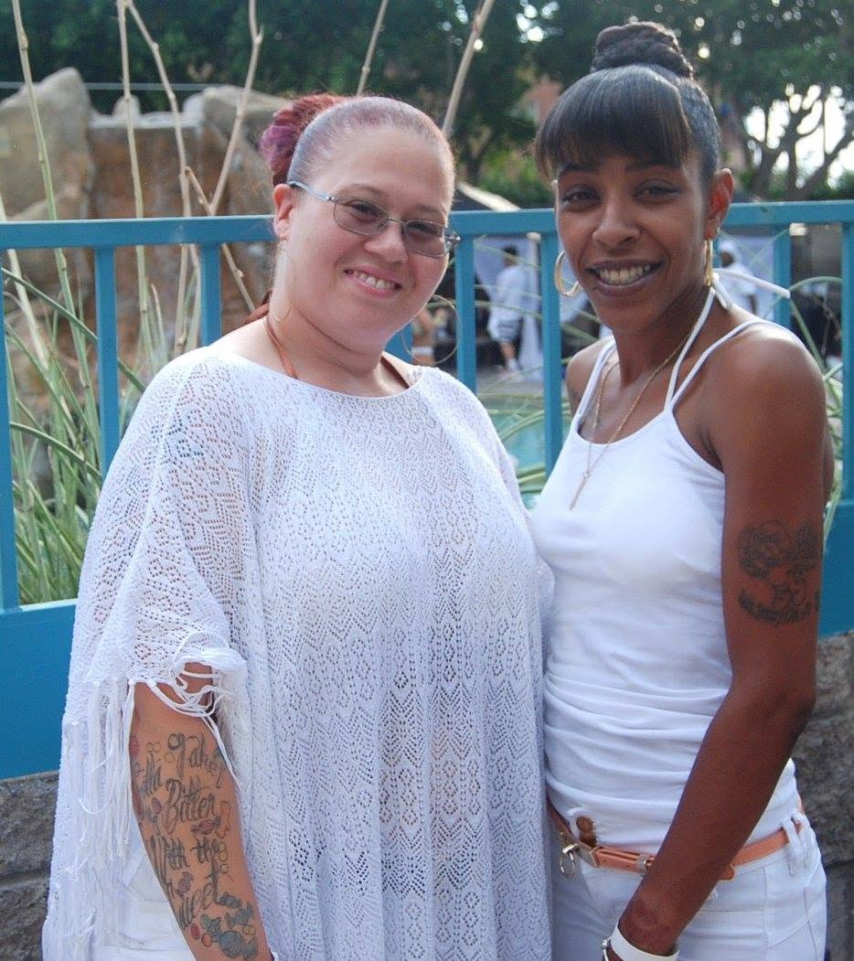 Jaclynne and Juanita (Nita) standing together, smiling — Javon's birth mom and bonus mom