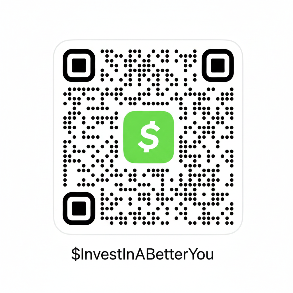 Cash App QR code — $InvestInABetterYou