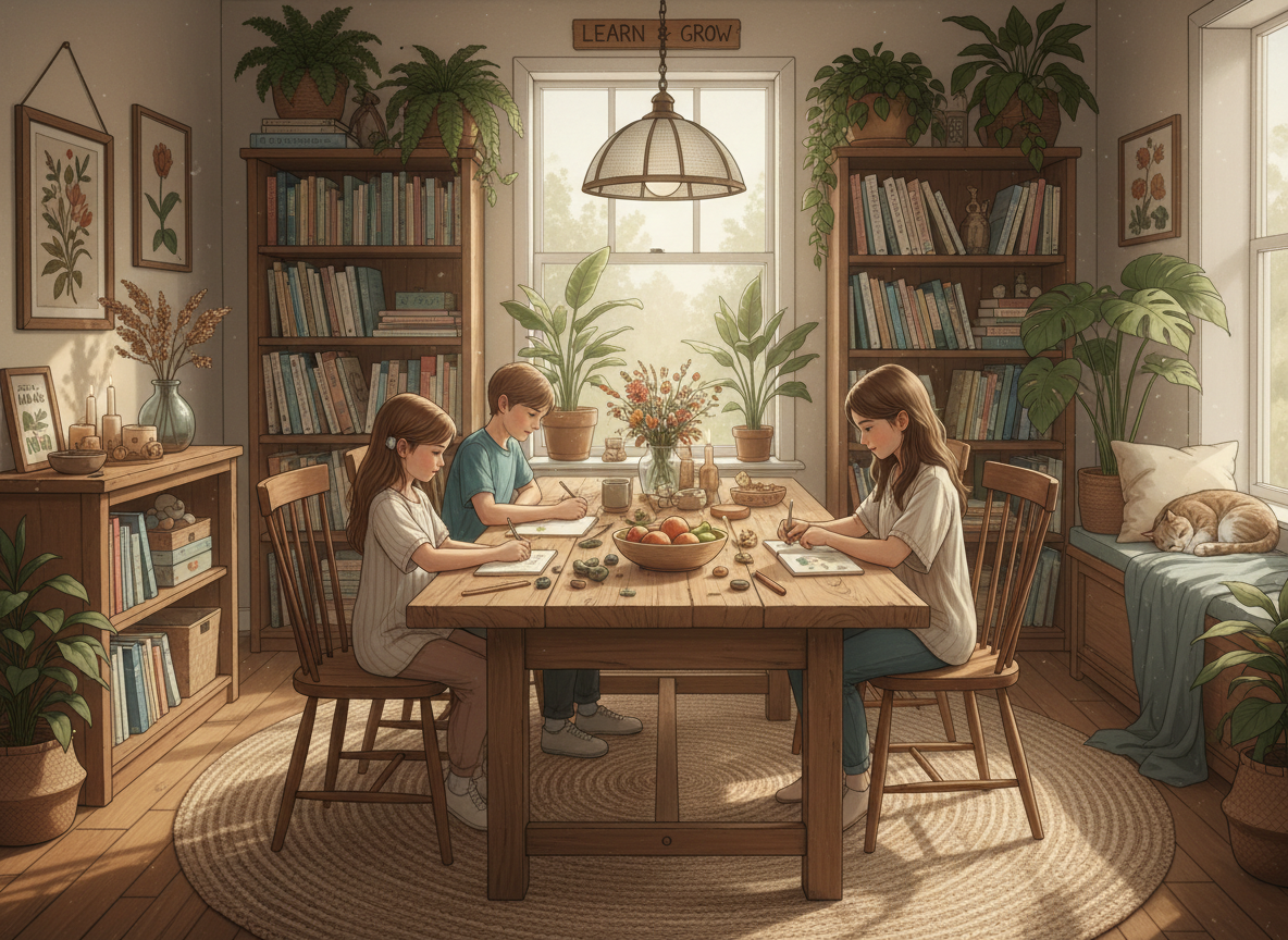 Home learning environment with earth-centered values