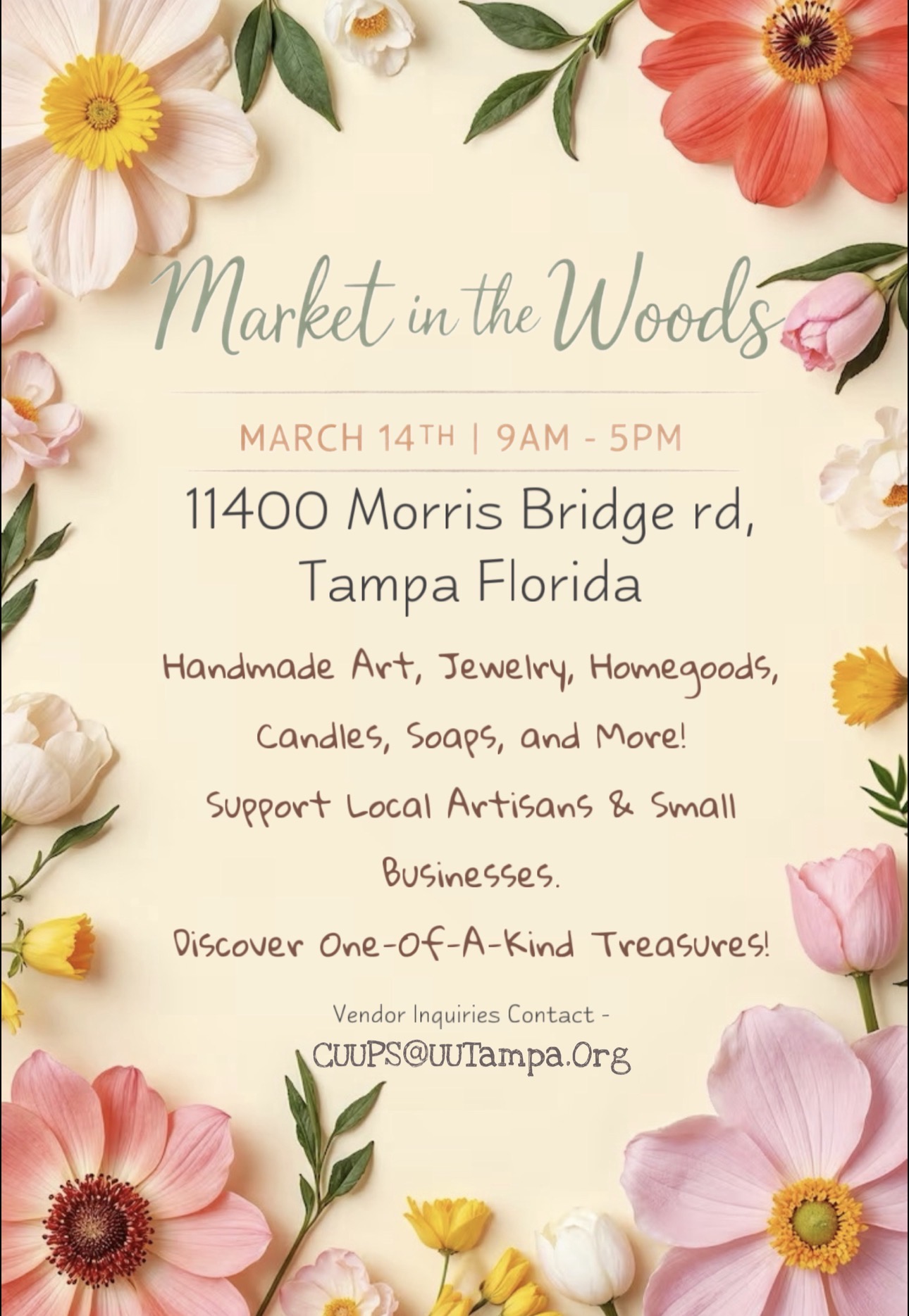 Market in the Woods flyer