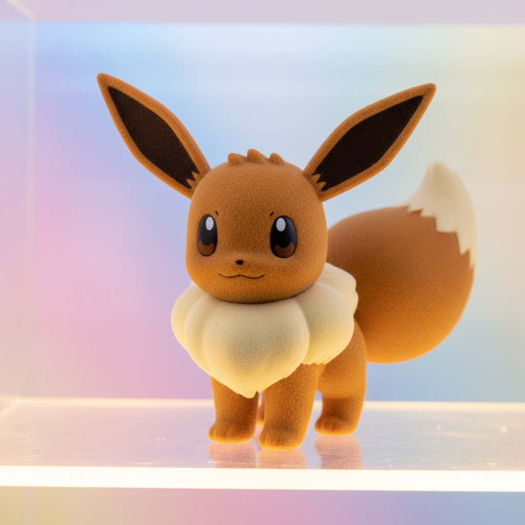 Φιγούρα Eevee – καφέ Pokémon με φουντωτή ουρά και πολλές εξελίξεις