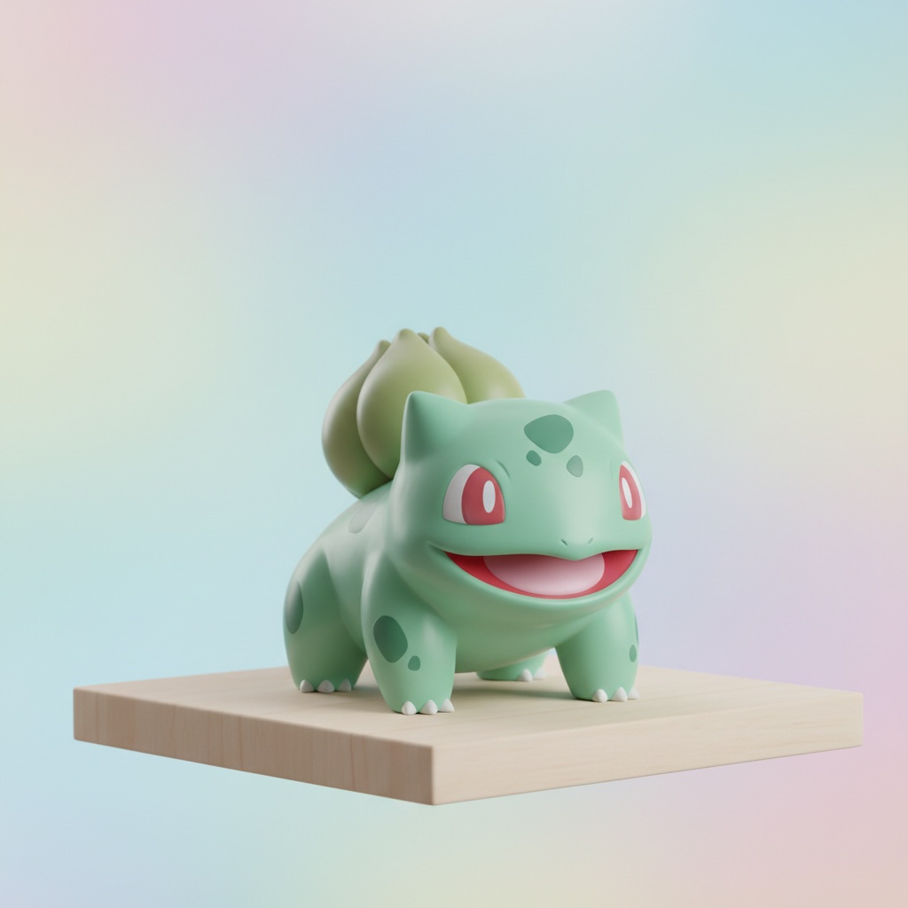 Φιγούρα Bulbasaur – πράσινο Pokémon με φυτό στην πλάτη, σύμβολο ισορροπίας και φύσης