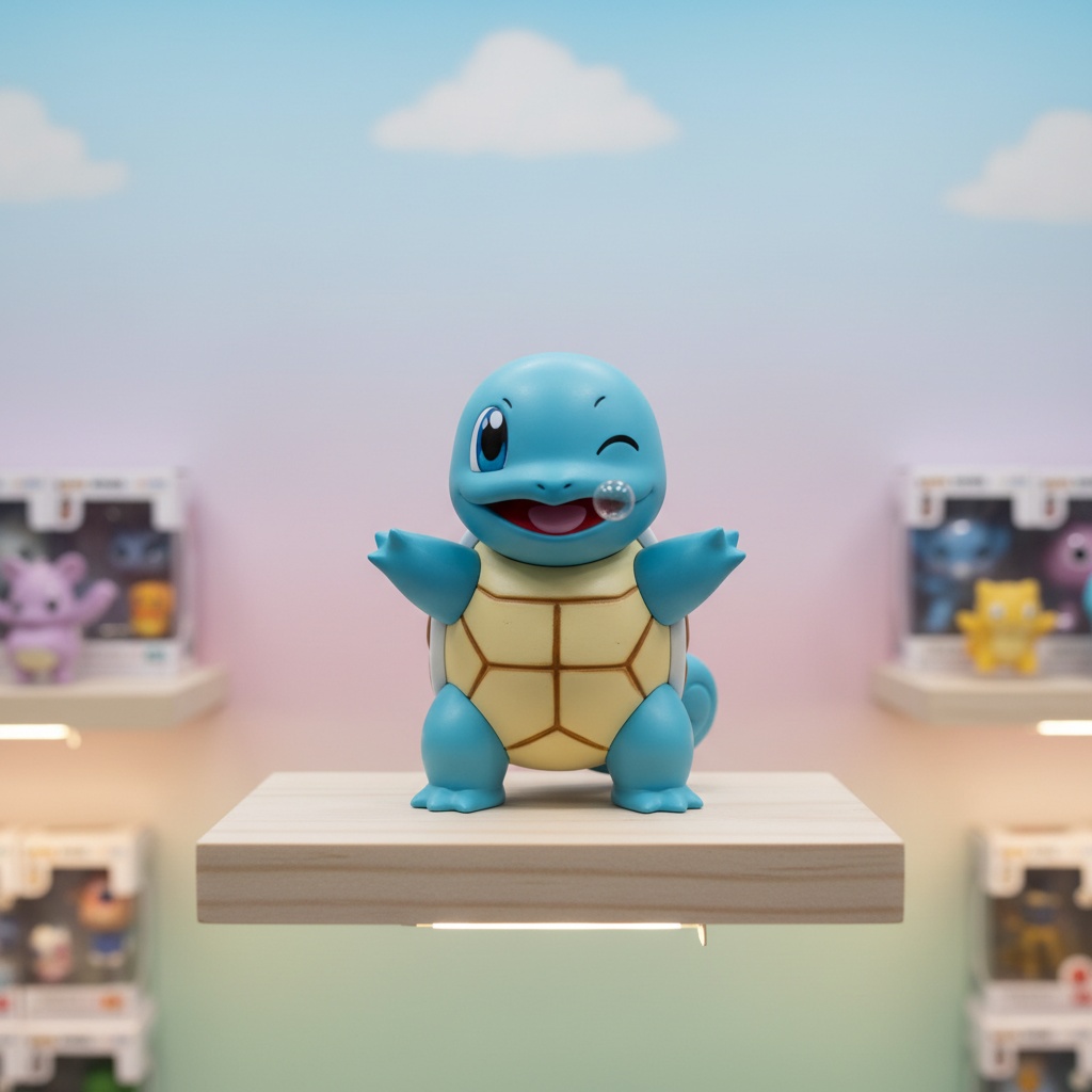 Φιγούρα Squirtle – γαλάζιο χελωνάκι Pokémon με υδάτινες δυνάμεις και παιχνιδιάρικη διάθεση