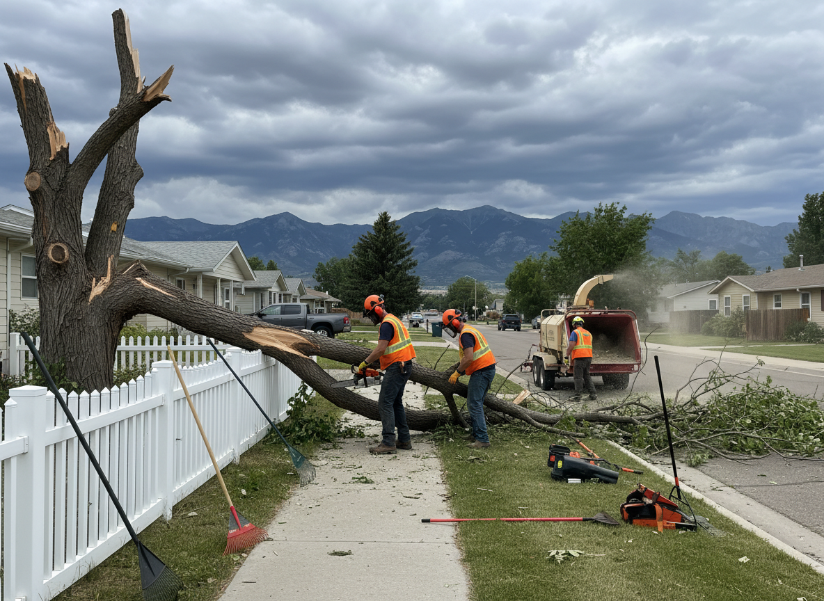 Tree Services Cost in Ogden, UT: storm damage tree cleanup and debris removal in Ogden Utah