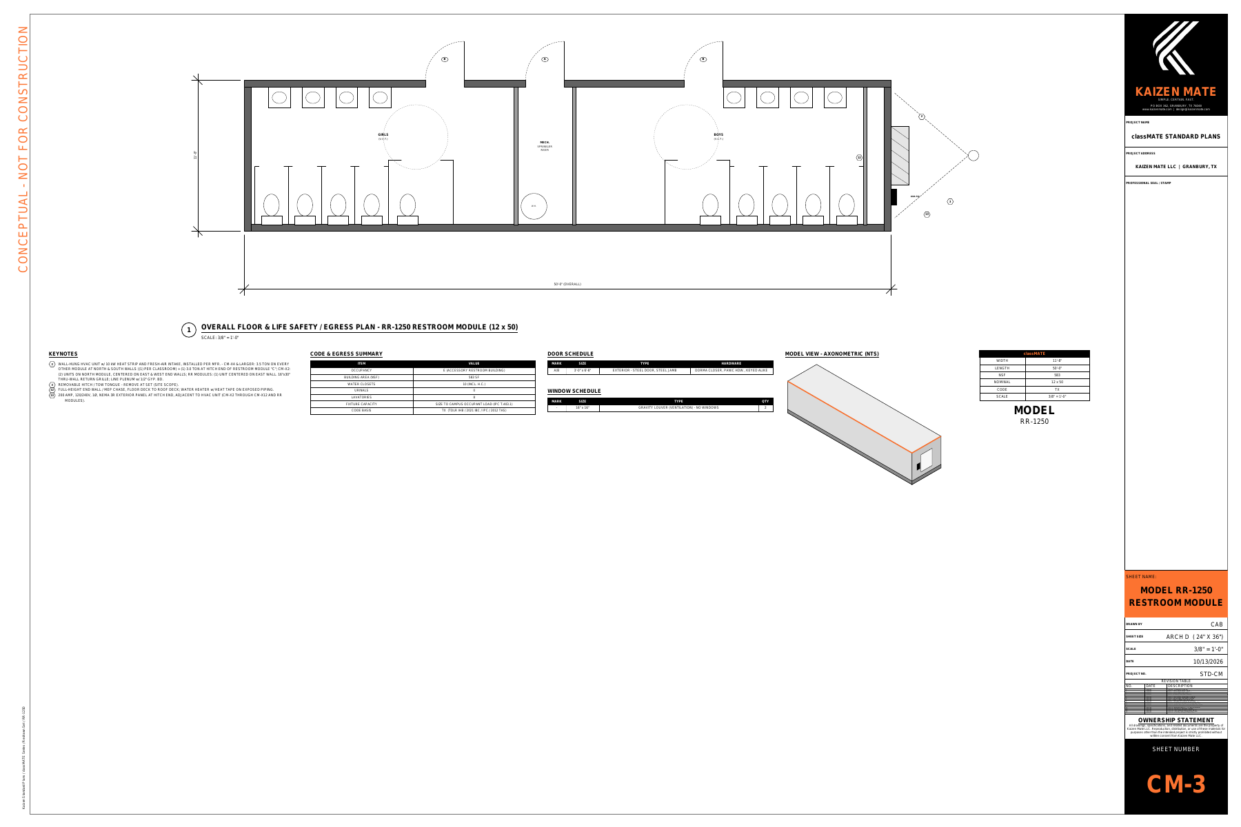 RR-1250 - Restroom Module