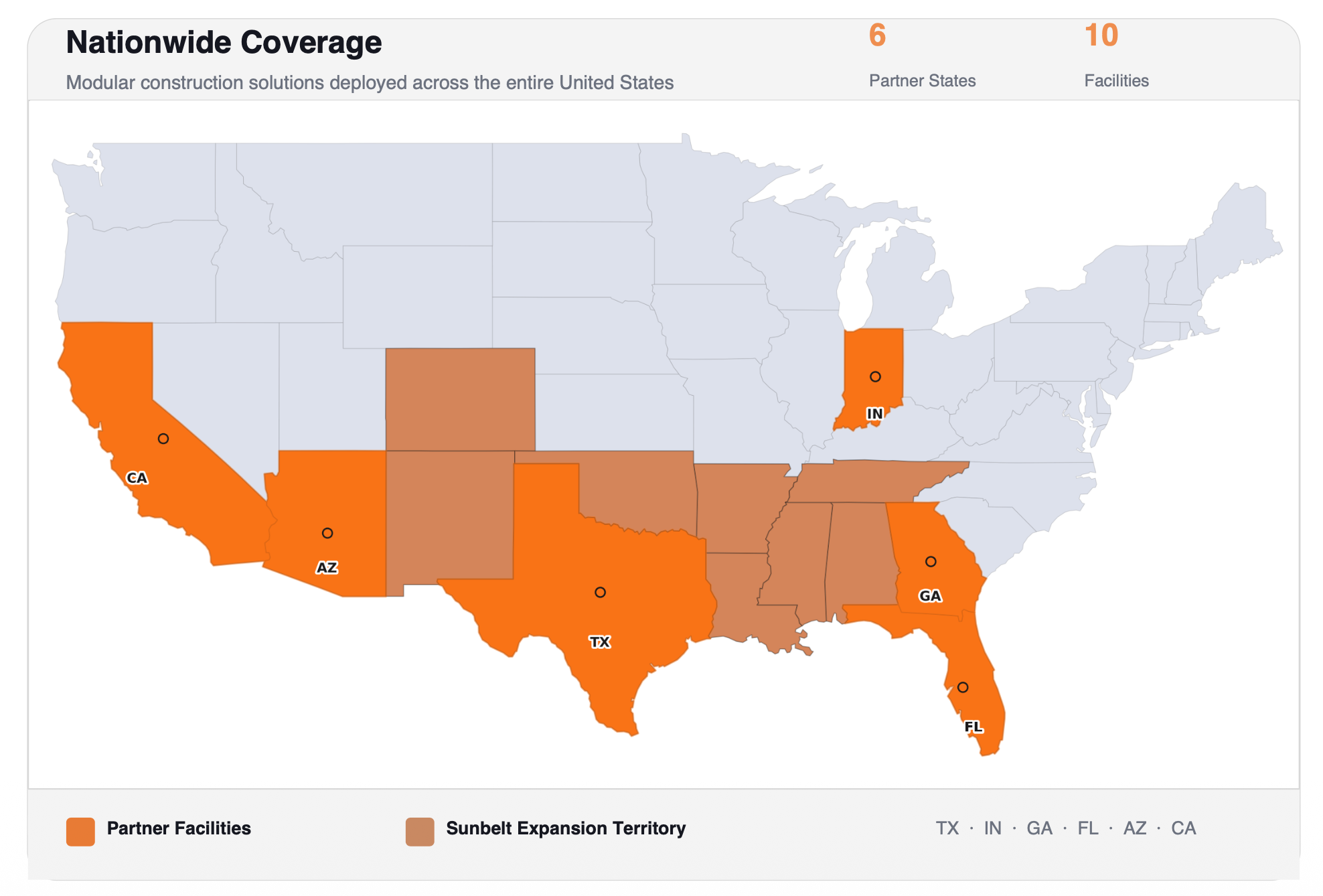 Kaizen Mate nationwide US coverage map