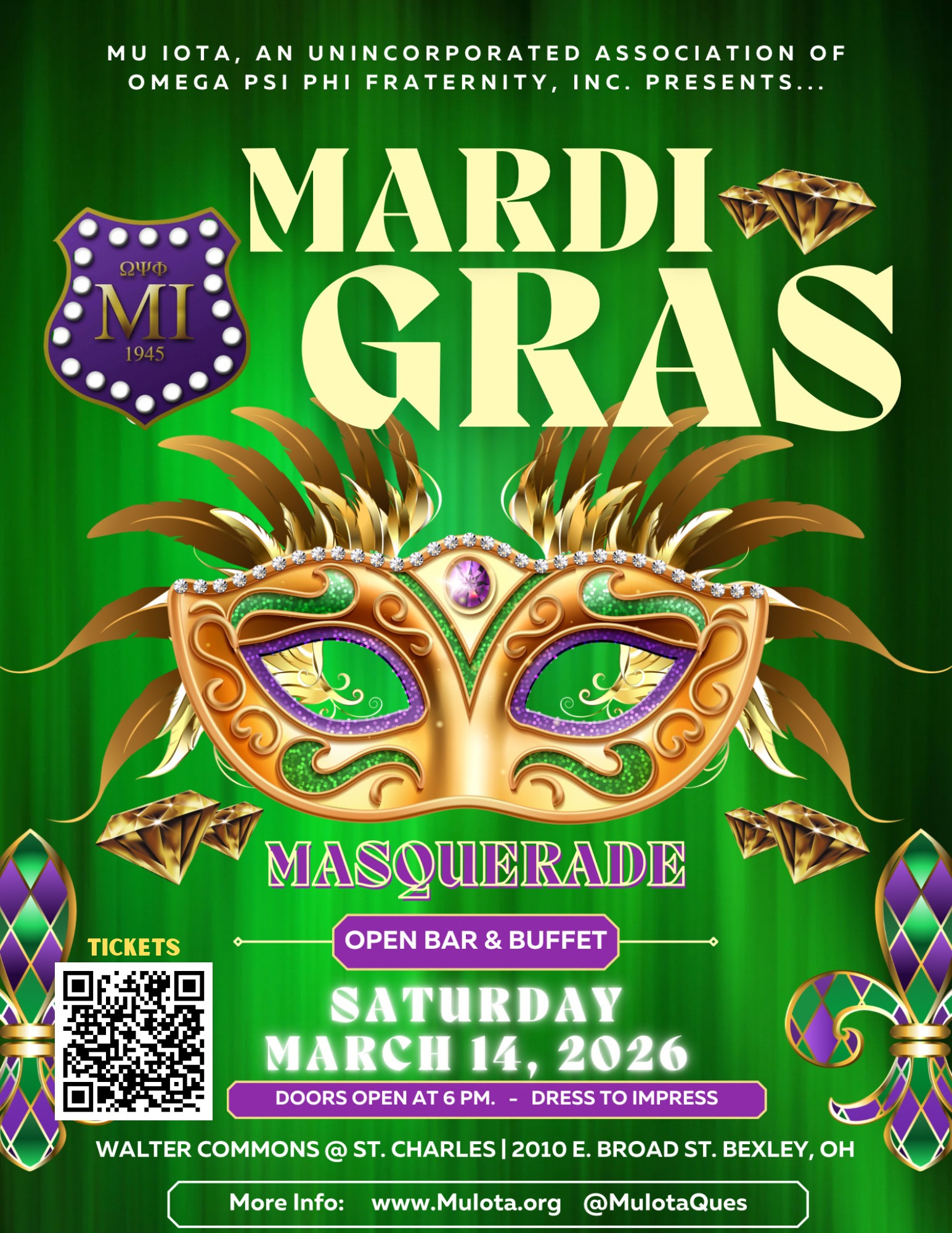 Mardi Gras Masquerade - Saturday March 14, 2026