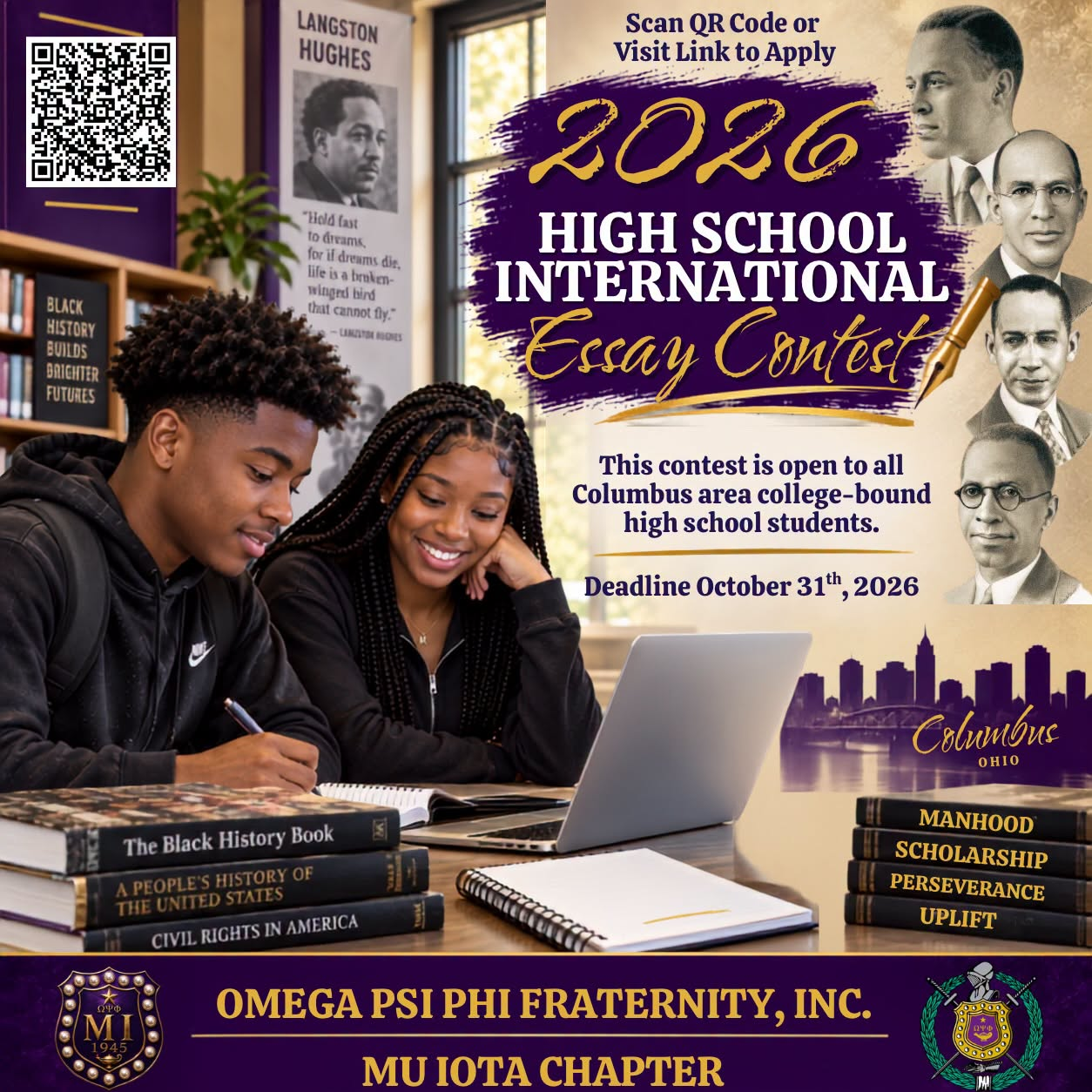 2026 High School International Essay Contest flyer