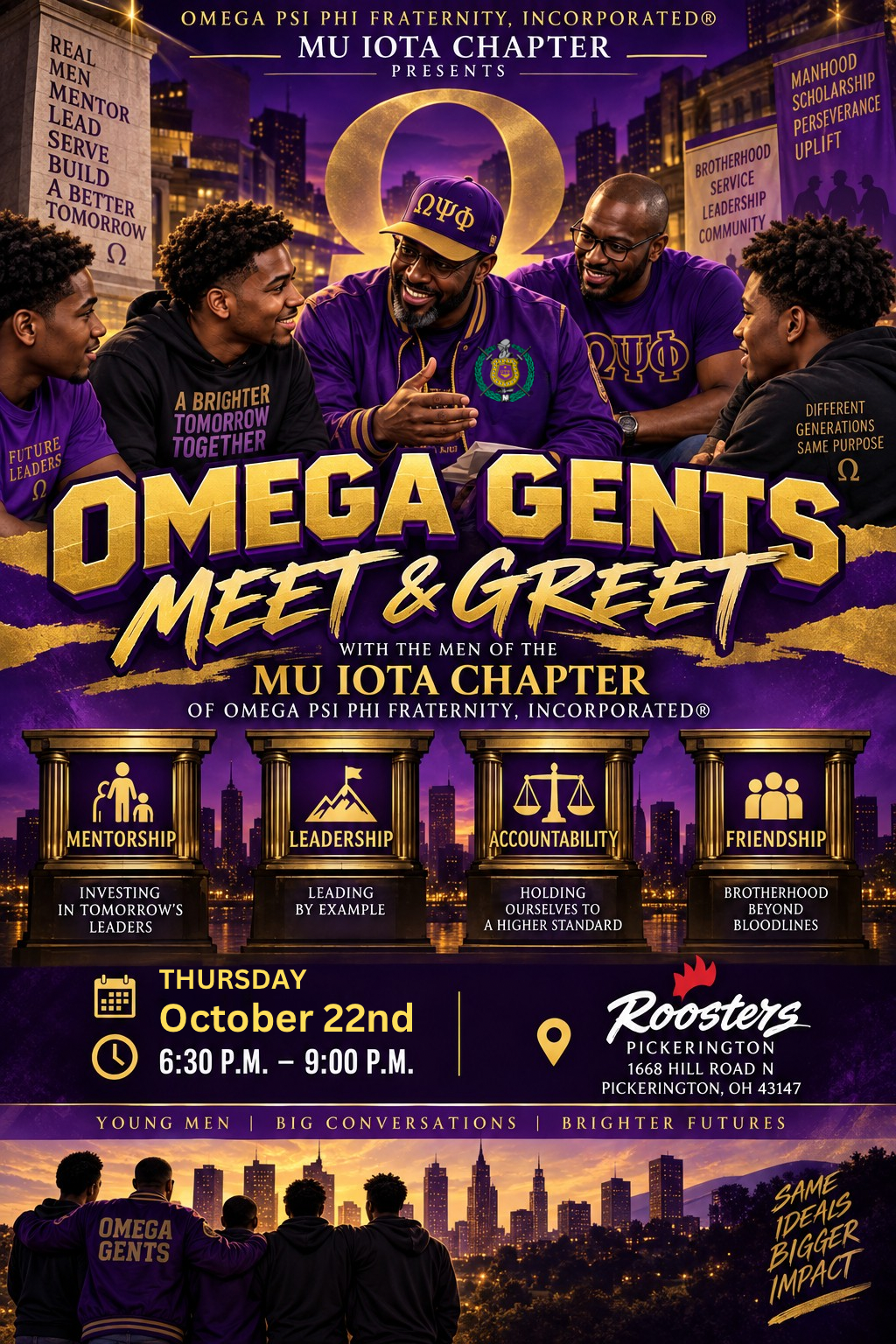 Omega Gents Youth Mentorship Program Flyer