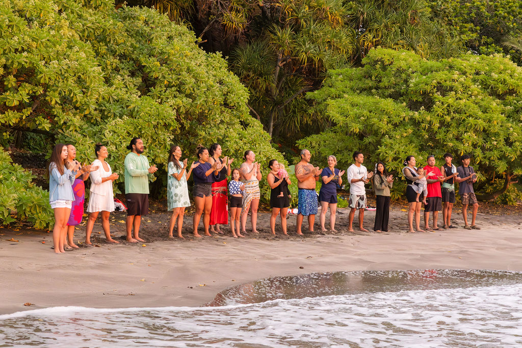Lahaina Strong community beach gathering