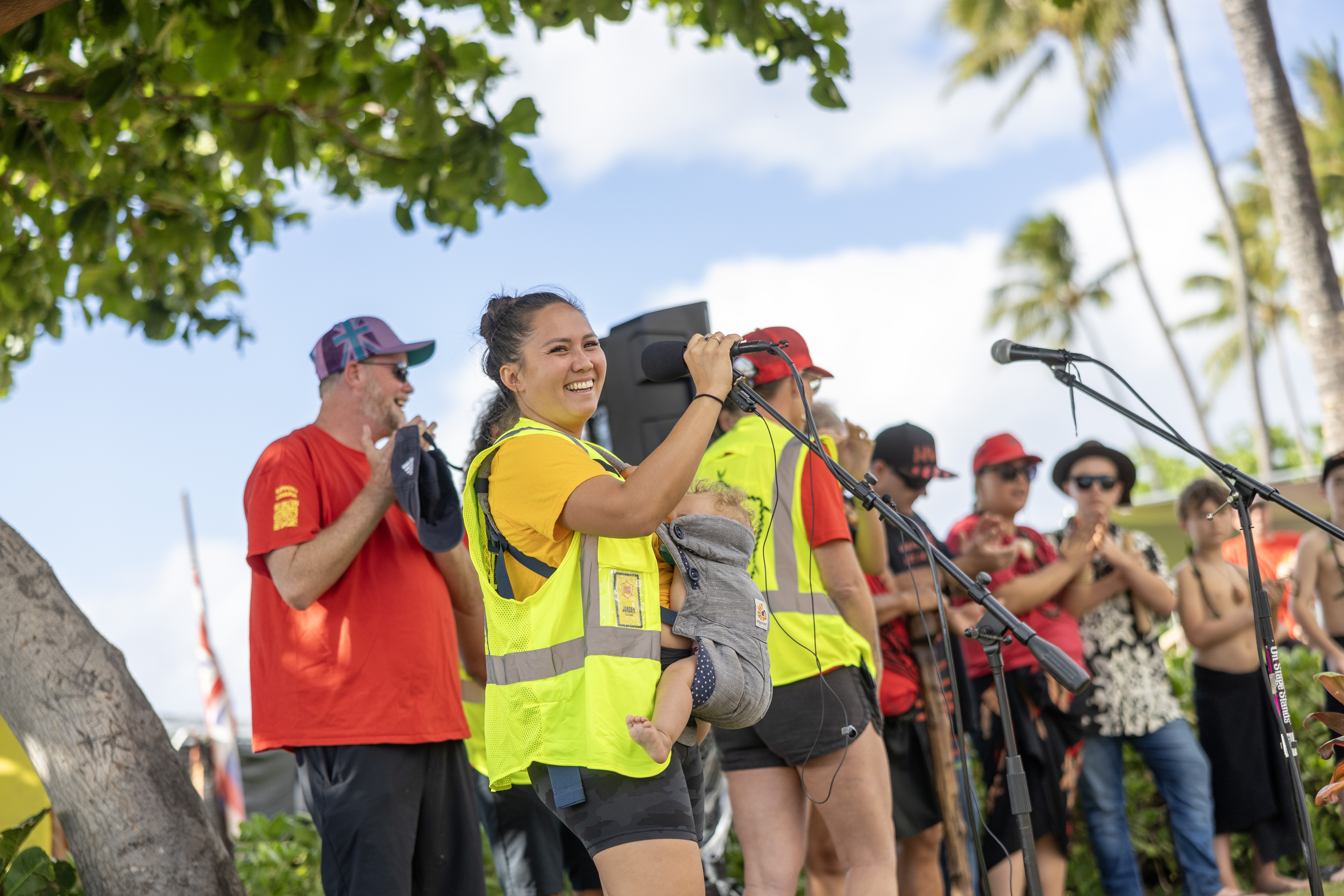 Lahaina Strong community beach gathering