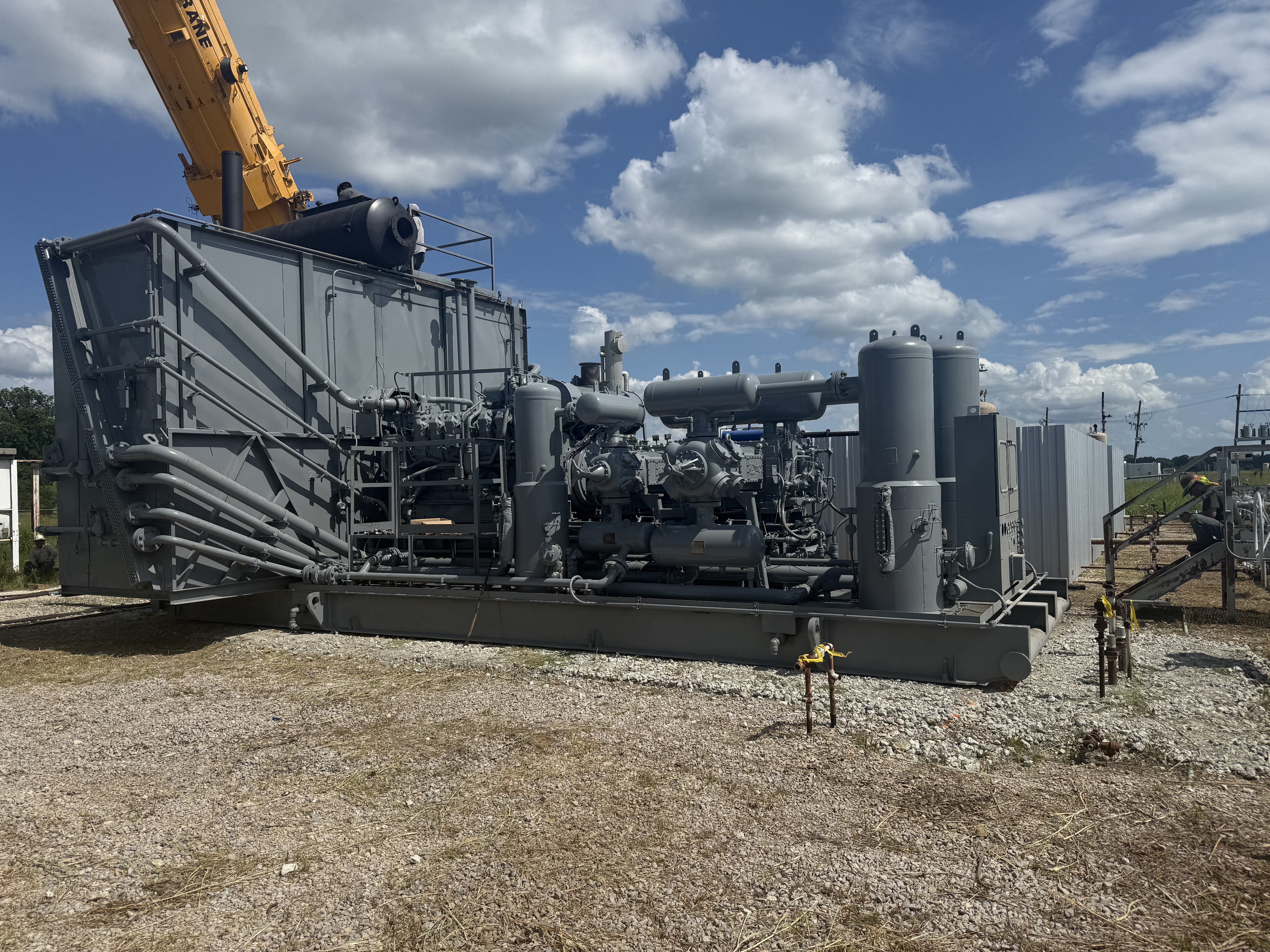 Package #5 after: CAT 3516 compressor fully reconditioned and repainted gray
