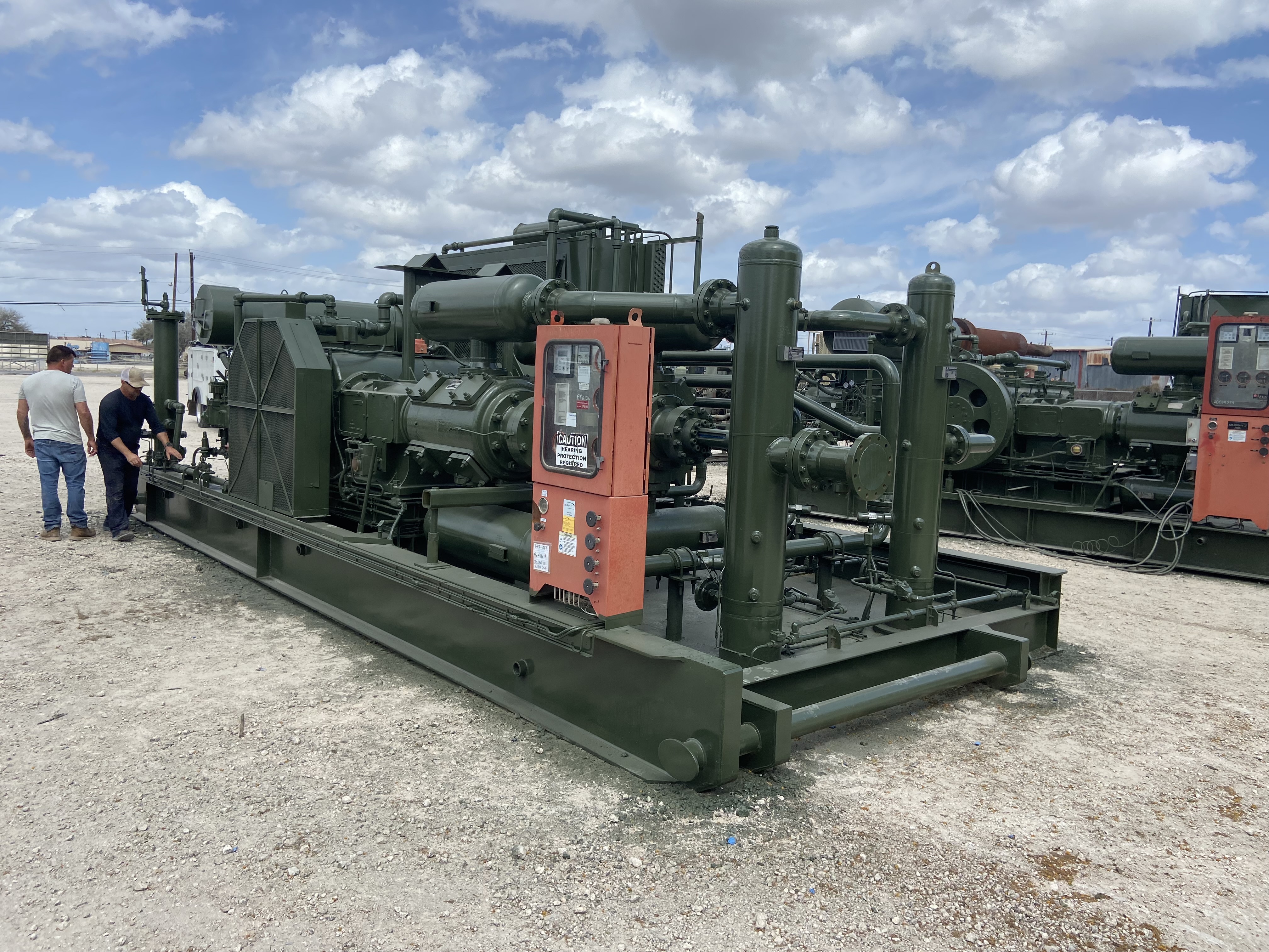 Package #4 after: repainted dark green unit