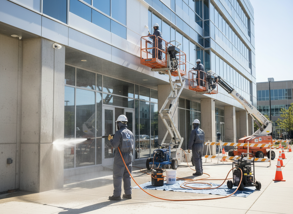 Professional facility maintenance crew