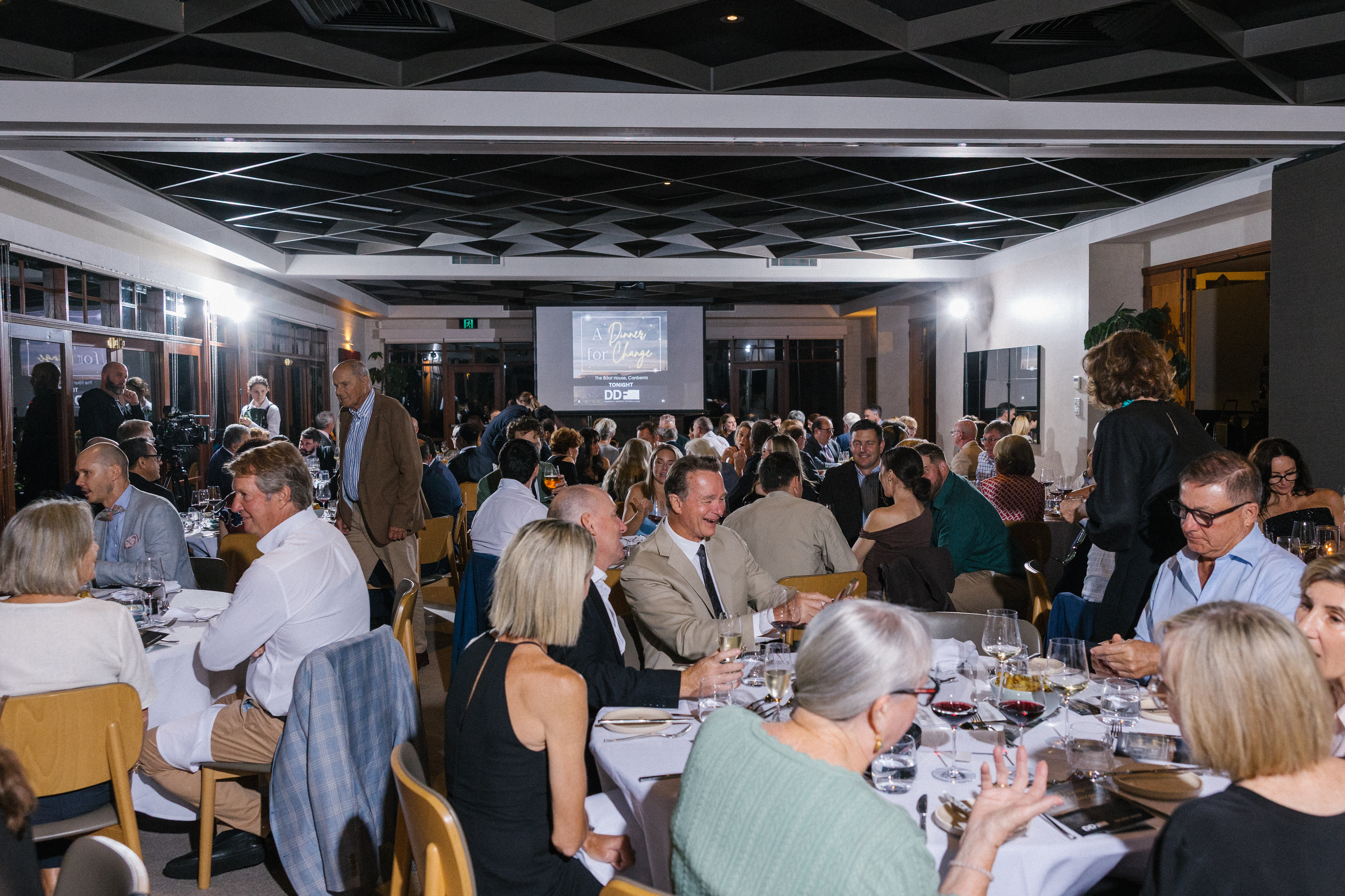 Guests seated at the Dinner for Change gala evening