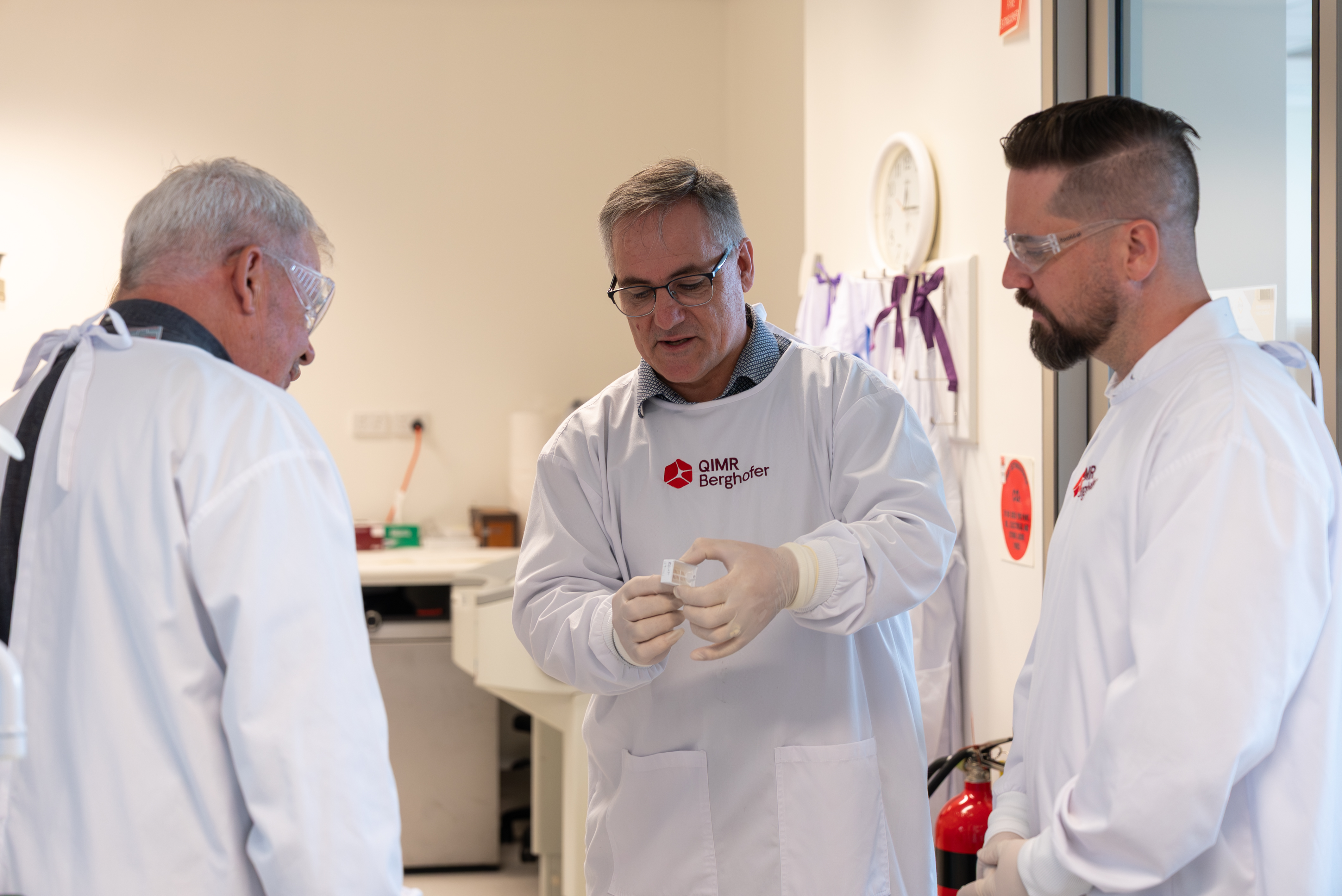 Research team at QIMR Berghofer laboratory