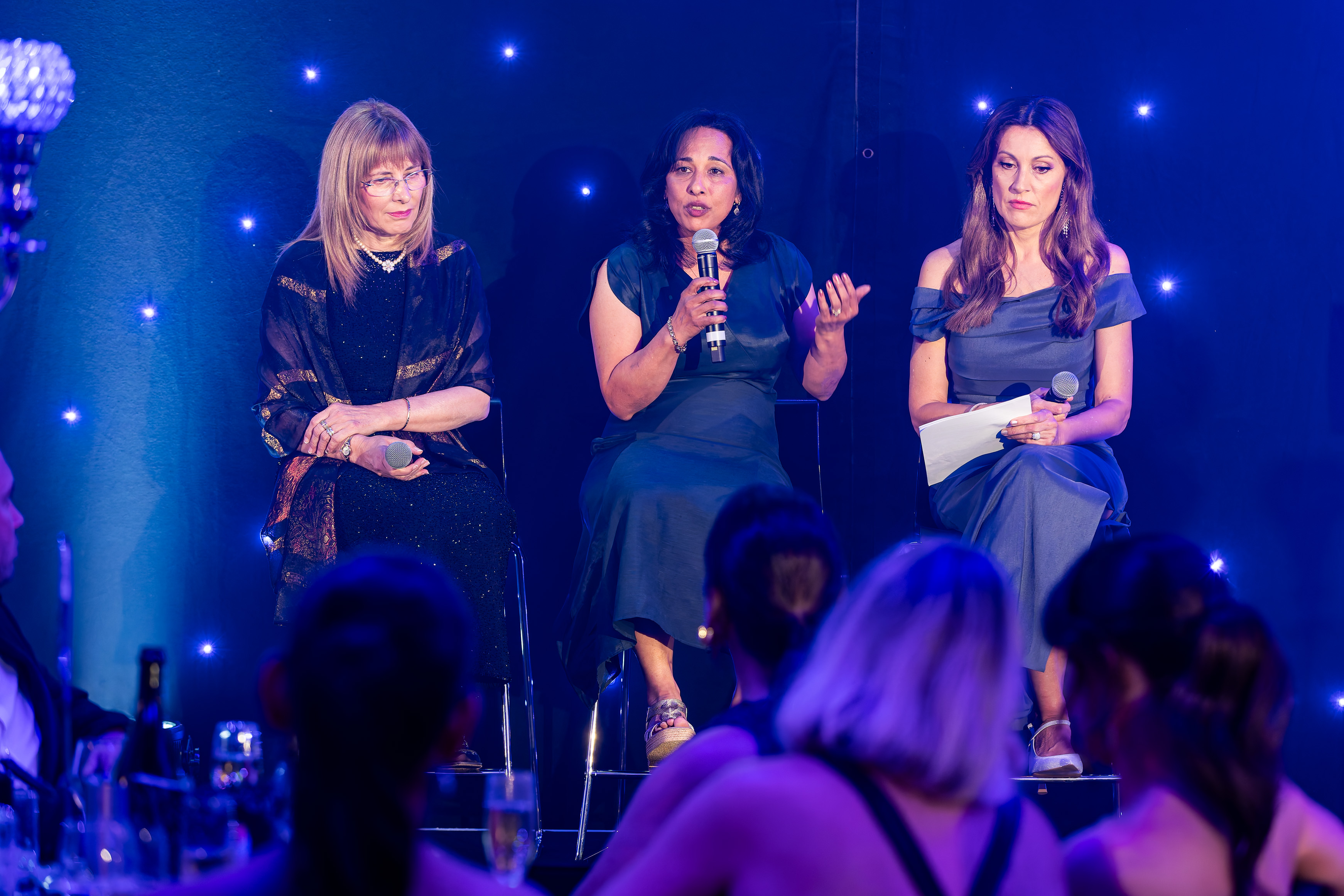 Panel discussion on stage at the Grey Matter Gala 2025