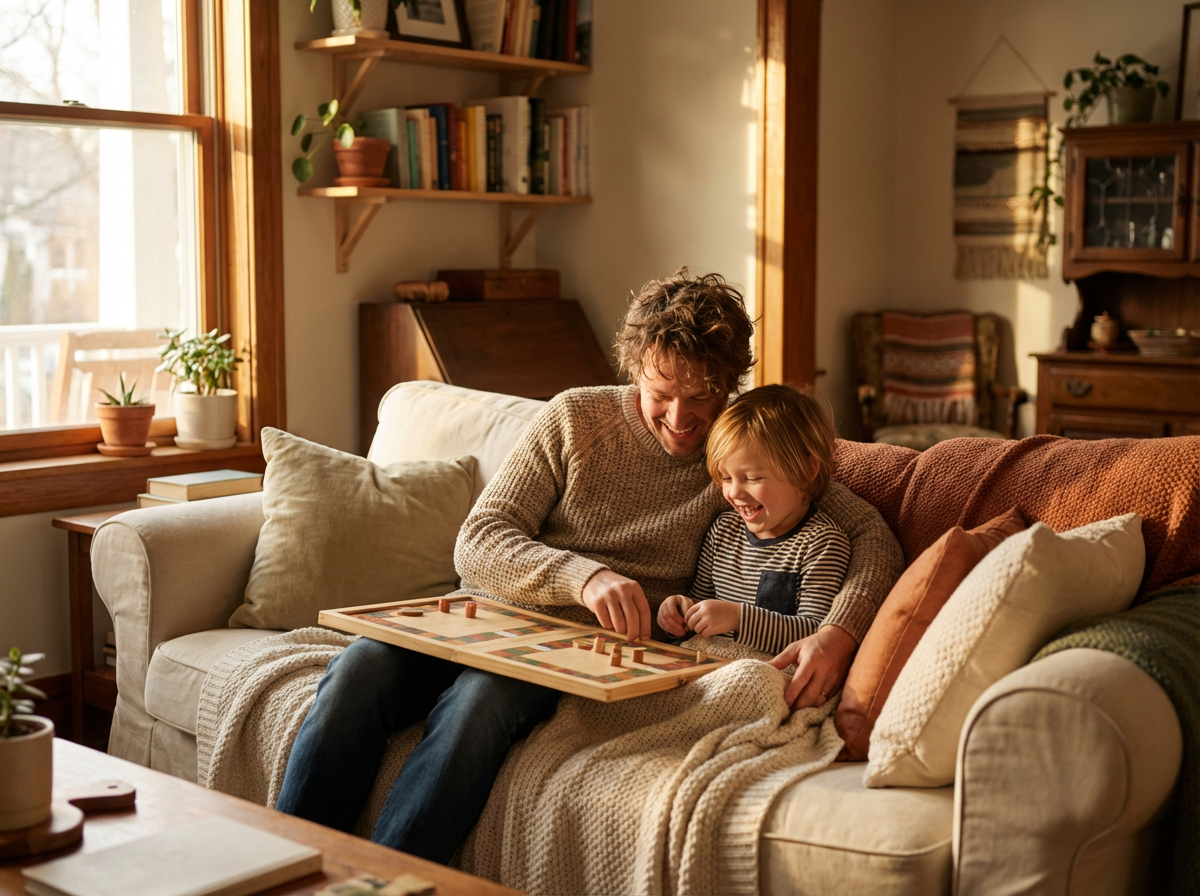 Parent and child sharing a connected moment