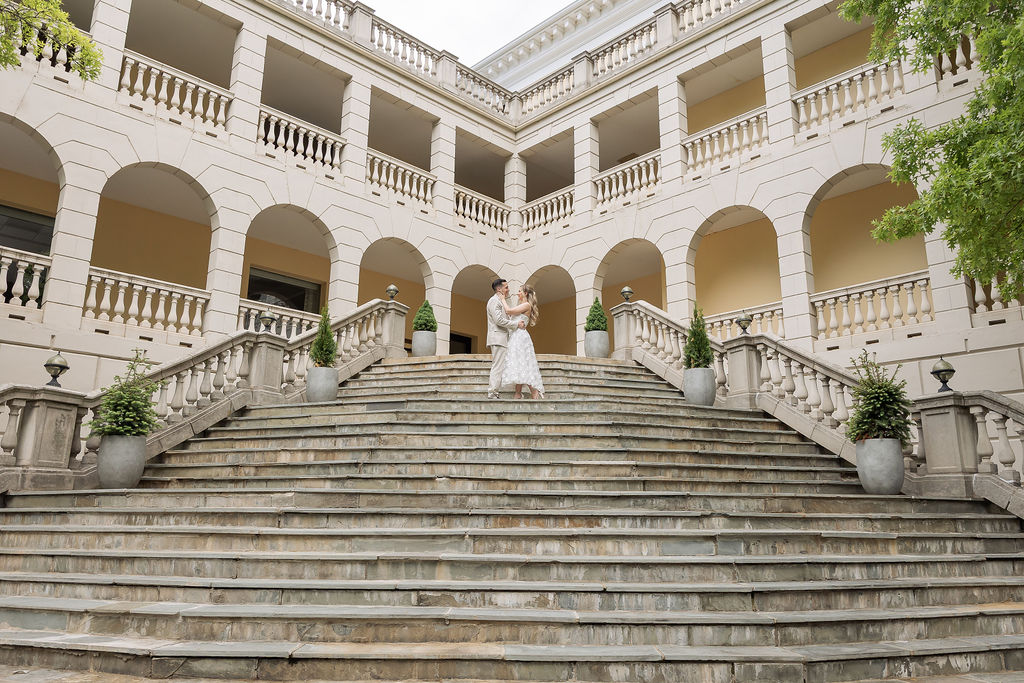 Airlee engagement Beaumount VA grand staircase couple