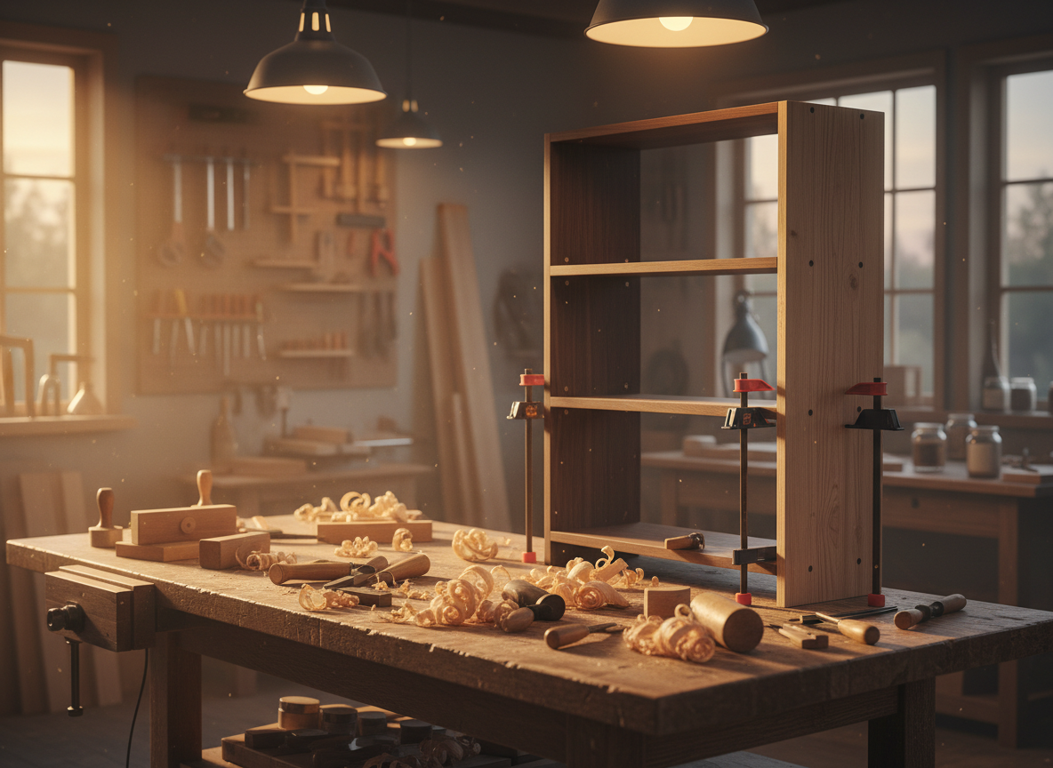 Artisan woodworking workshop