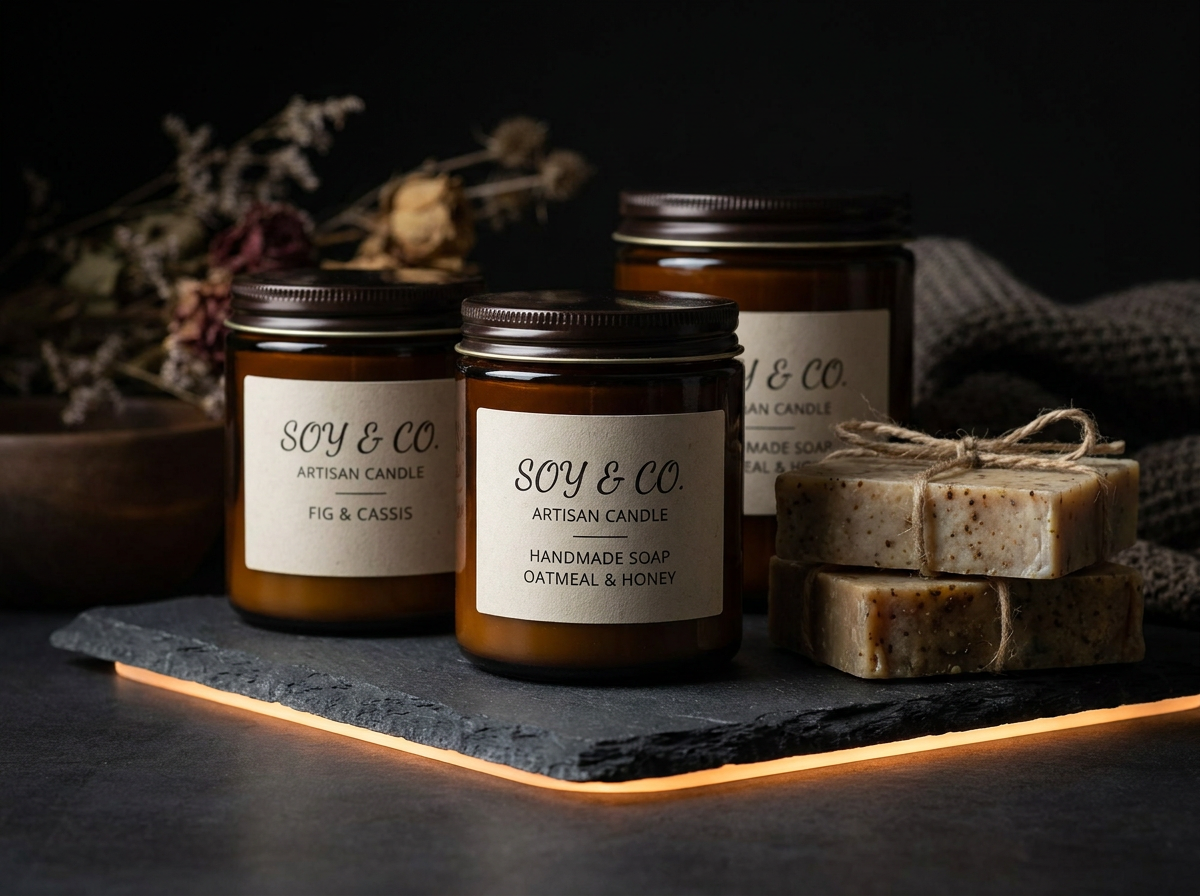 Étiquettes pour chandelles et savons artisanaux : l'élégance d'un produit signature, jusque dans le moindre détail
