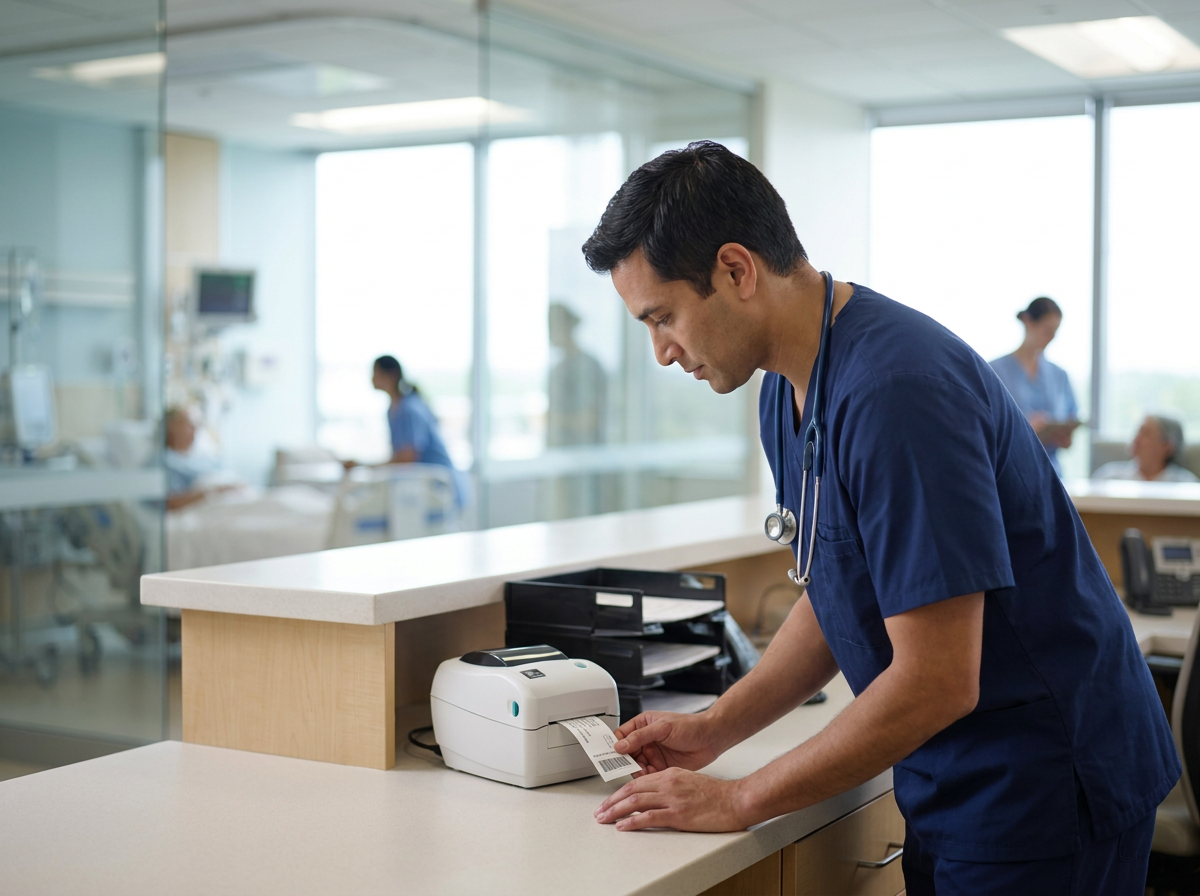 Healthcare application — Zebra HC printer in hospital setting