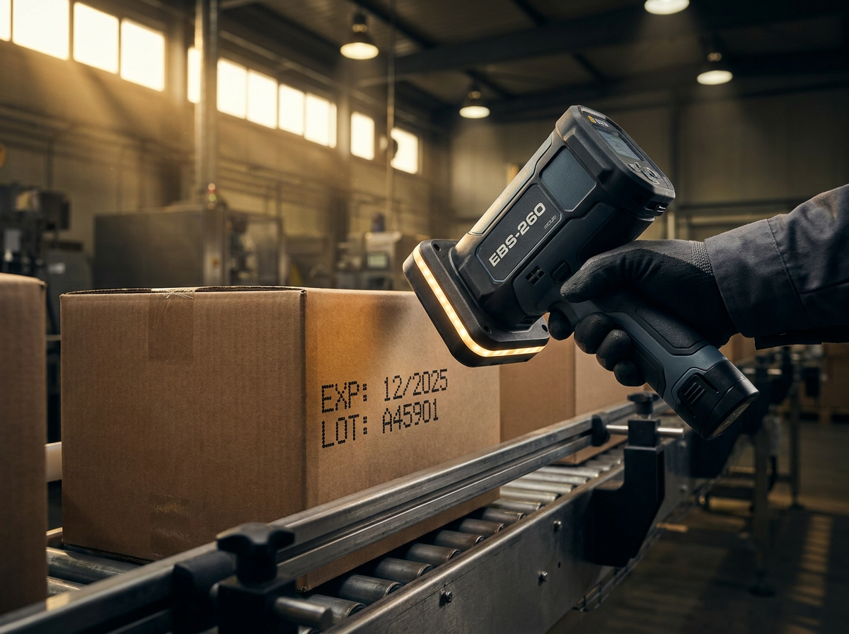 EBS inkjet coder sur ligne de production