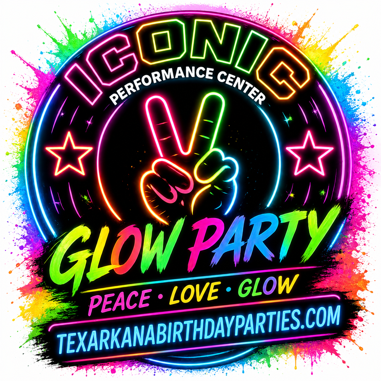 Iconic Performance Center logo - indoor birthday party venue in Texarkana