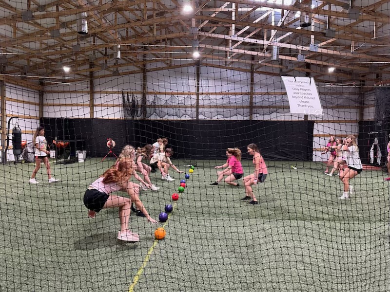 Kids playing dodgeball at indoor birthday party in Texarkana - Iconic Performance Center