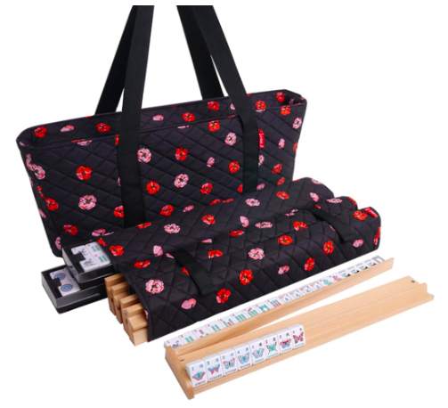 Linda Li Artisan Collection, Butterfly Series in Black Poppy Soft Bag