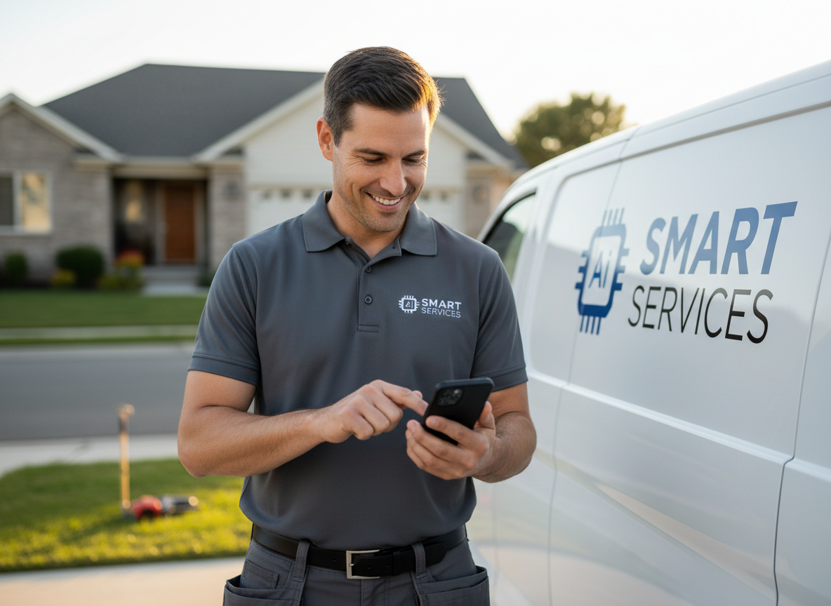 Contractor using AI-powered business tools