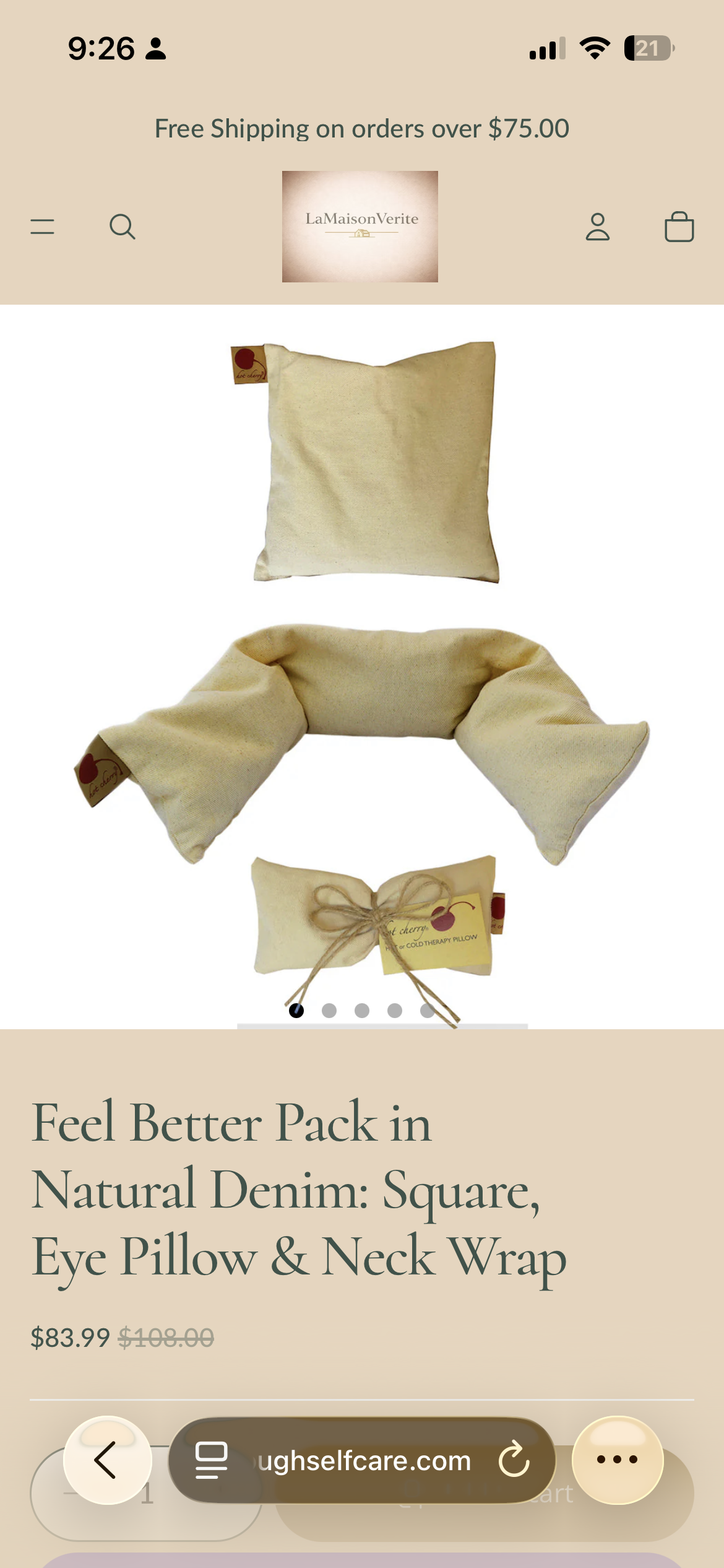 Warm Return™ Comfort Set — Eye pillow, neck wrap & square