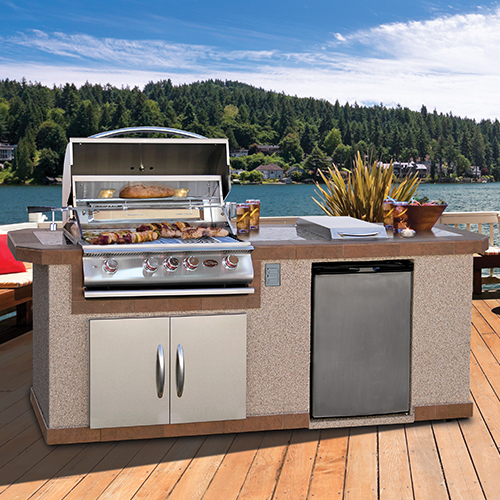 Cal Flame Escape Series Atlantic Q 801 BBQ Island outdoor kitchen