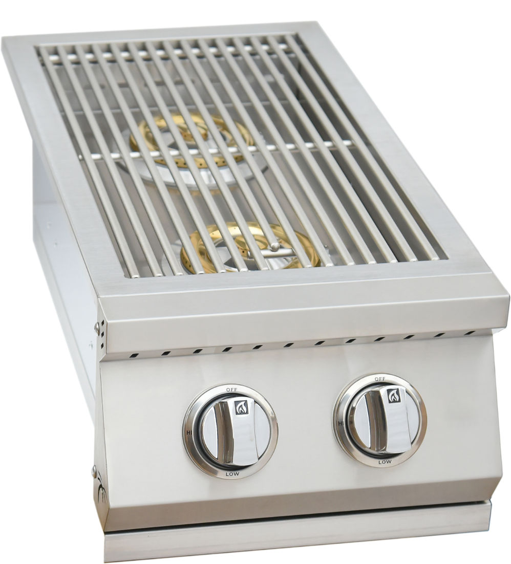 KoKoMo double side burner built-in stainless steel