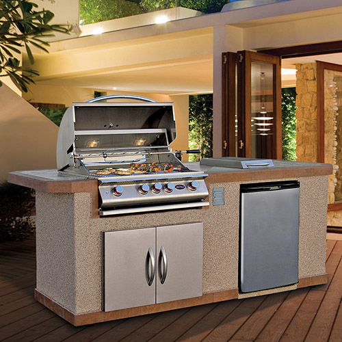Cal Flame Bel Air Q BBQ Island outdoor kitchen