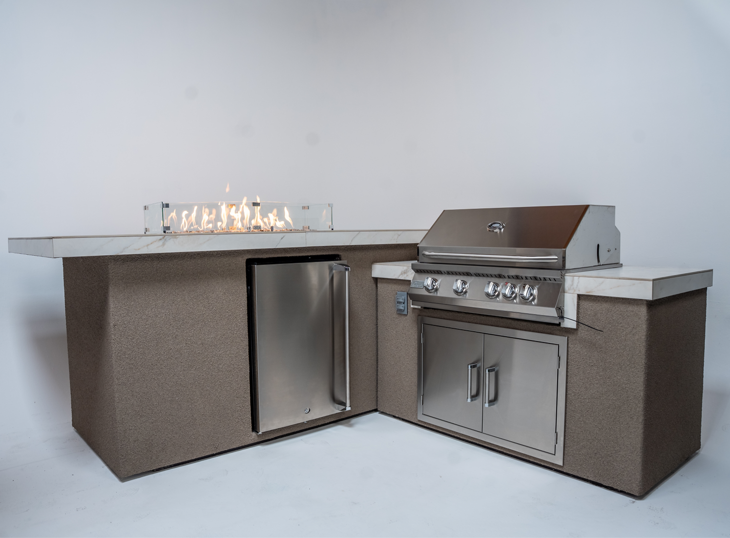 Kokomo Grills Baja with Fire 7'6"x9' Outdoor Kitchen Island