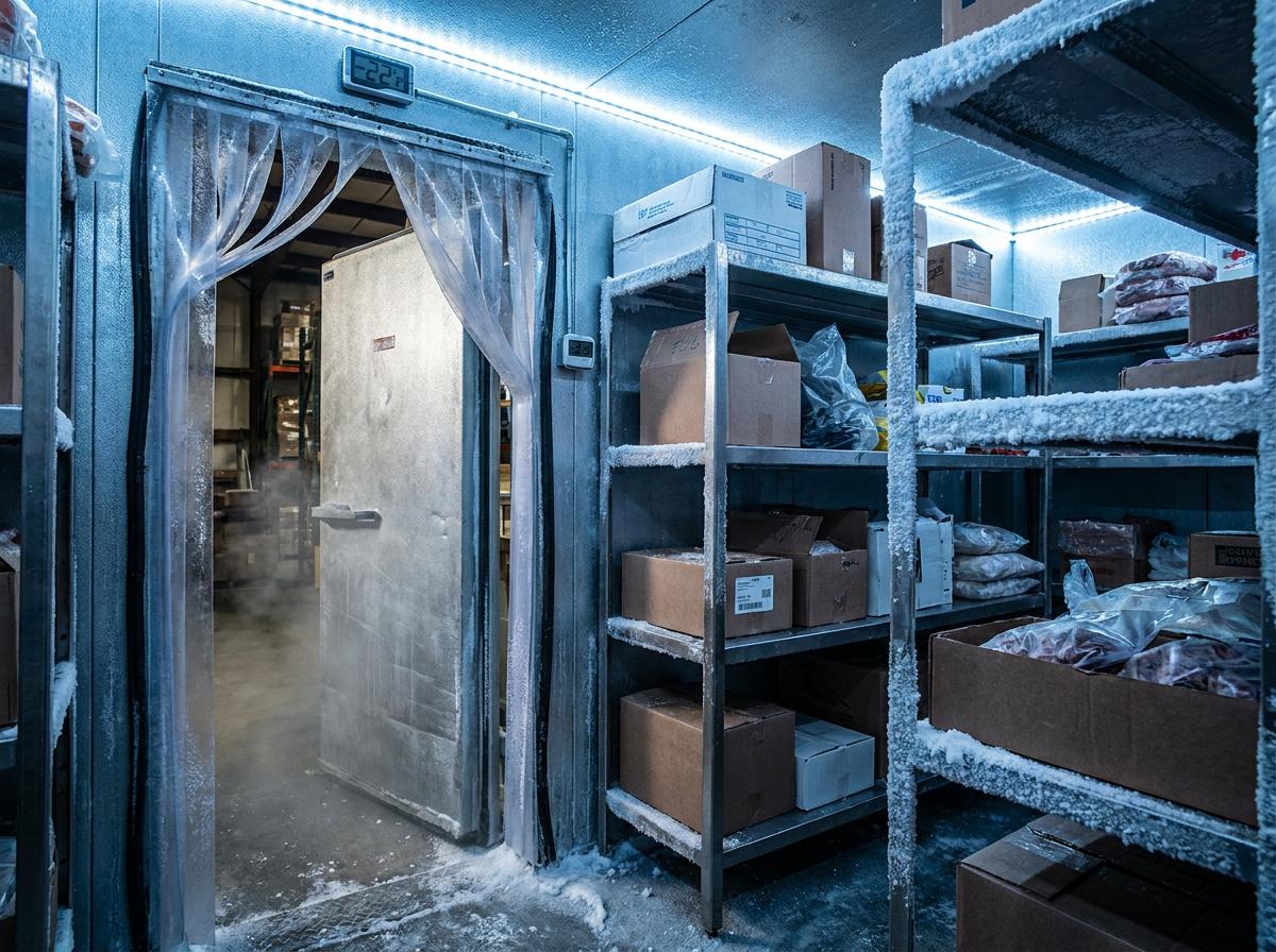 Walk-in freezer door gasket installation by certified technician