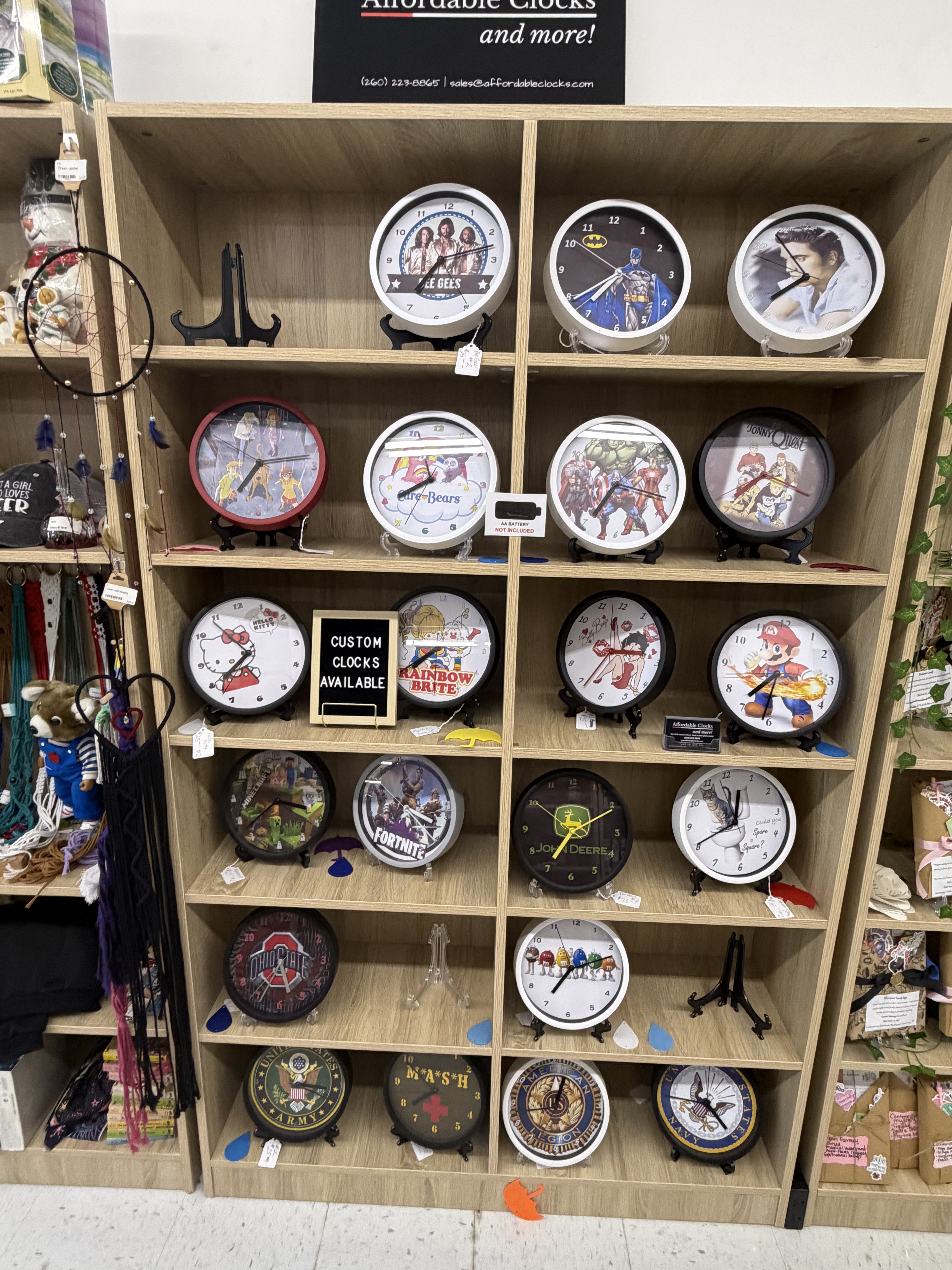 Custom pop-culture clocks