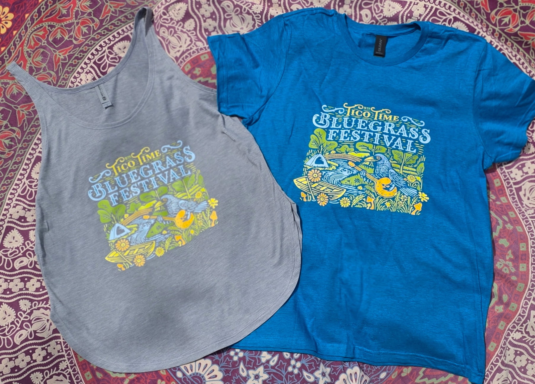 Gray and blue women's