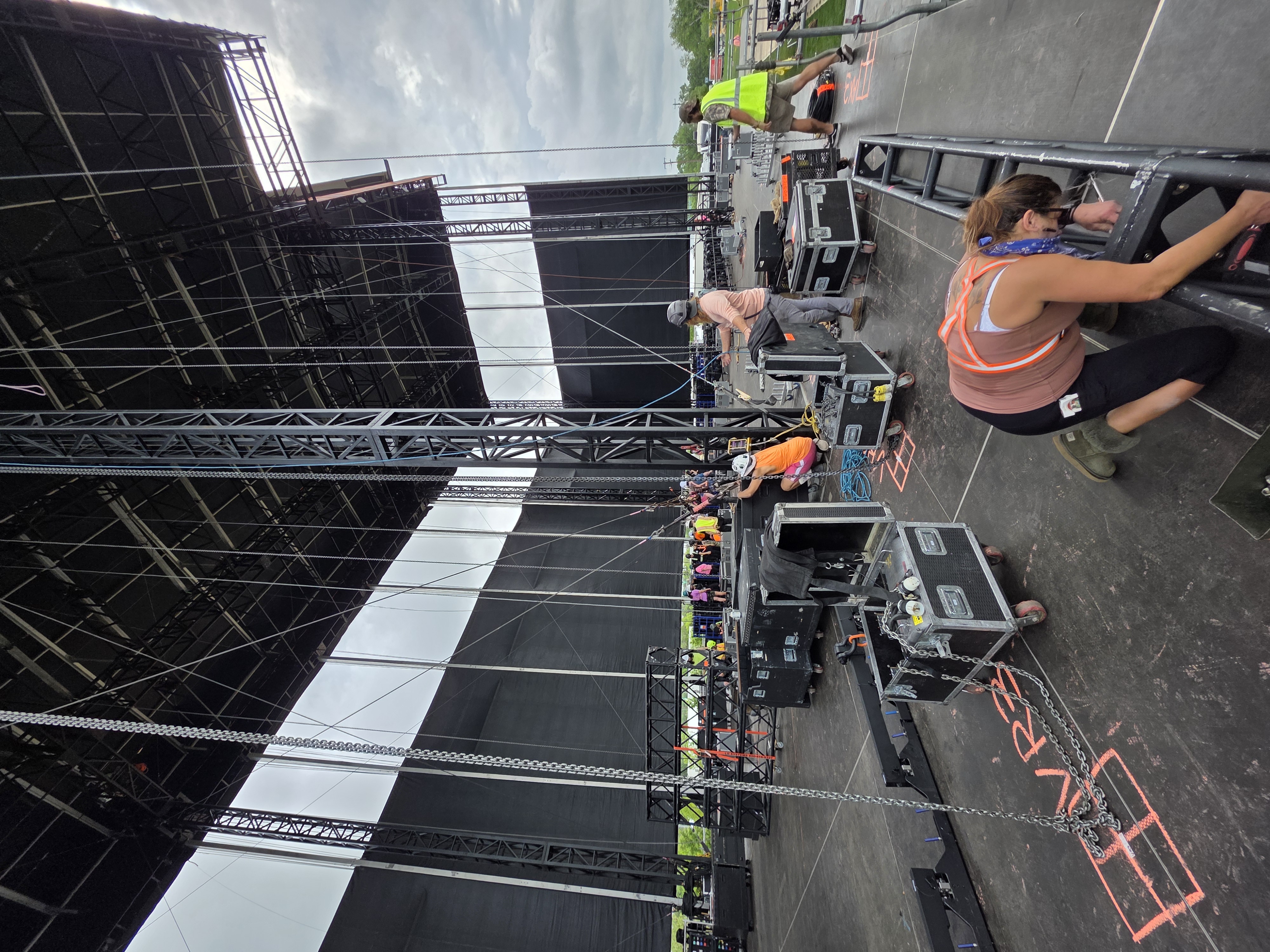 Stage deck work