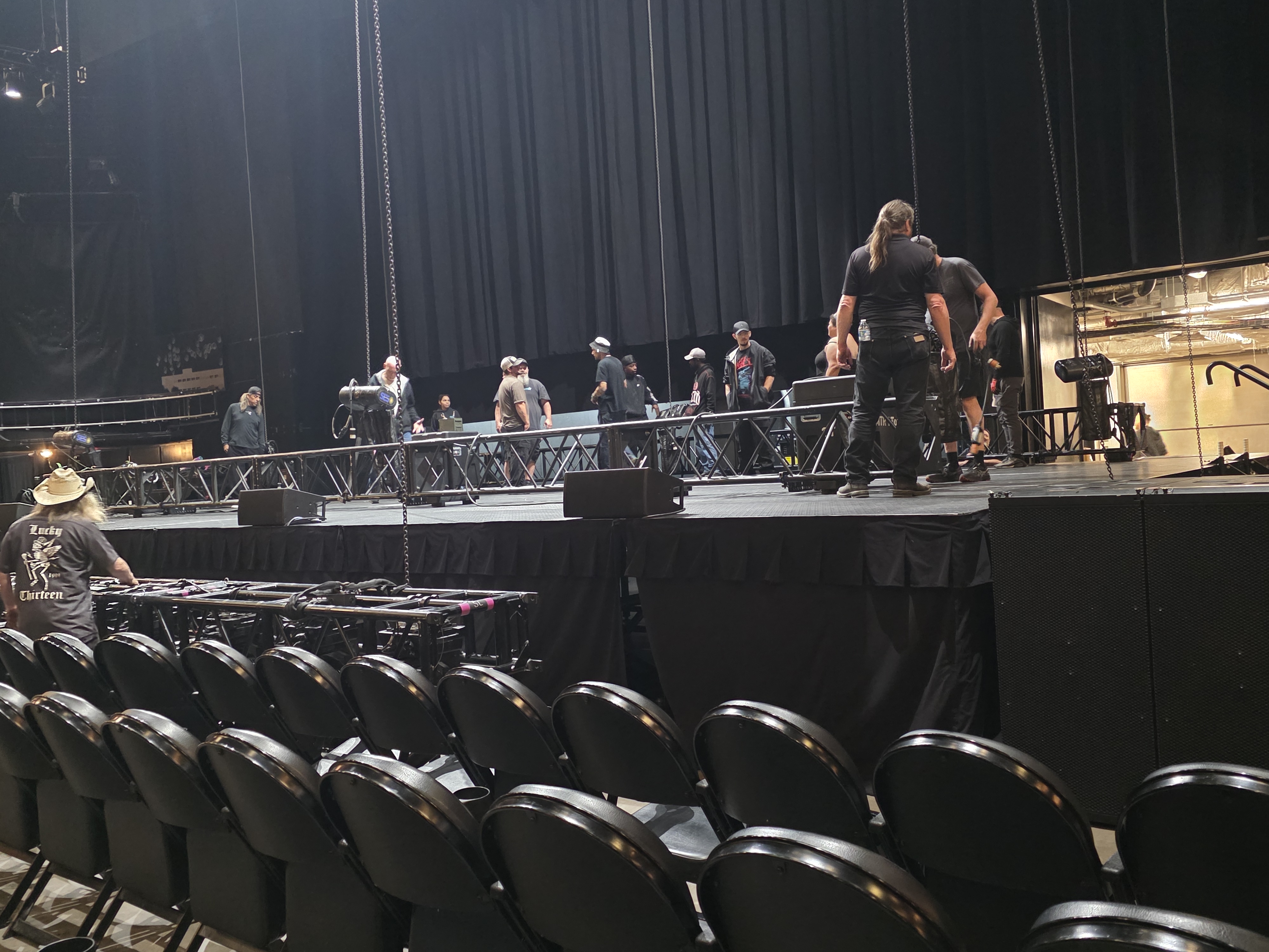 Stage build in venue