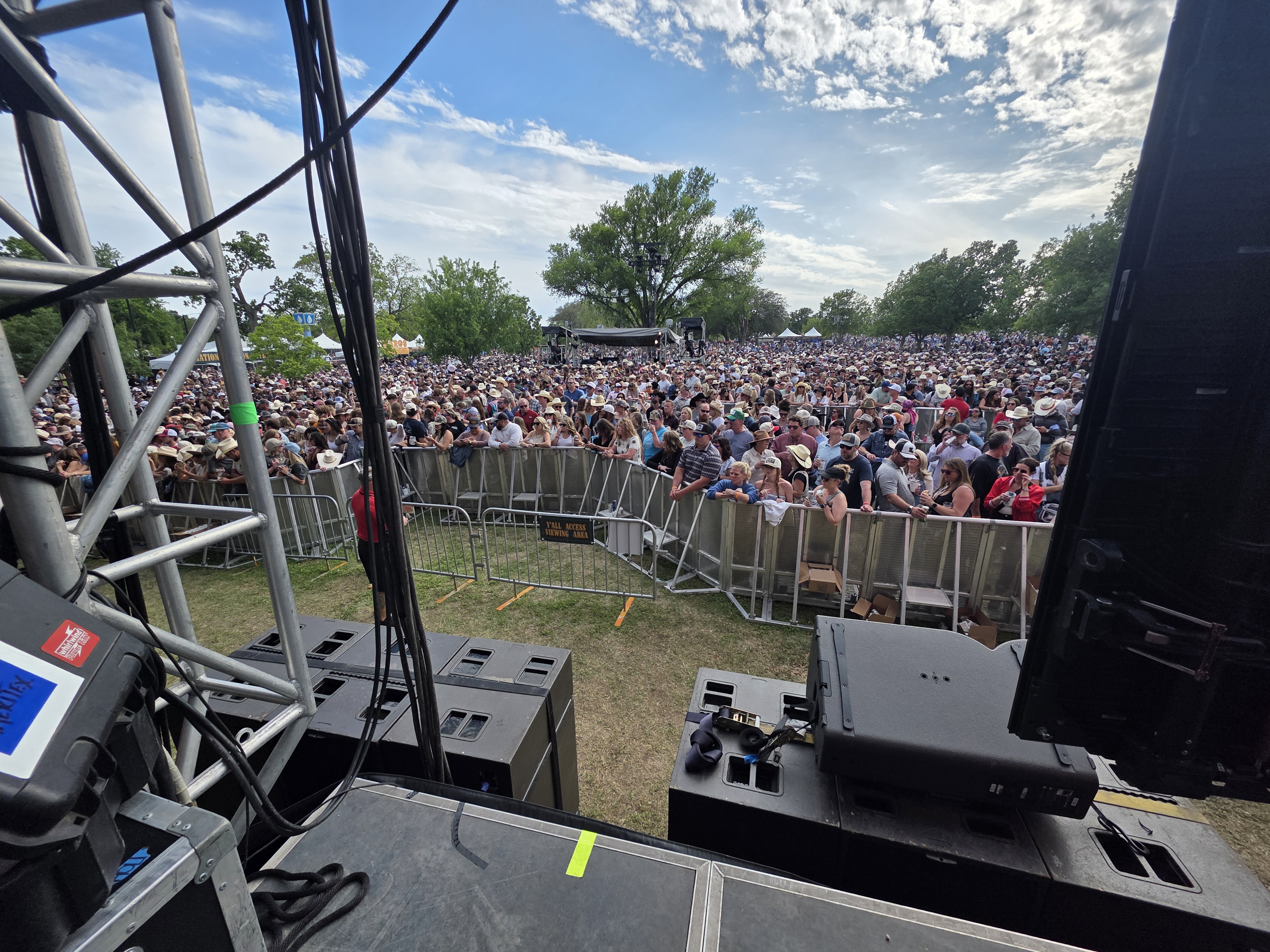 Side stage crowd view