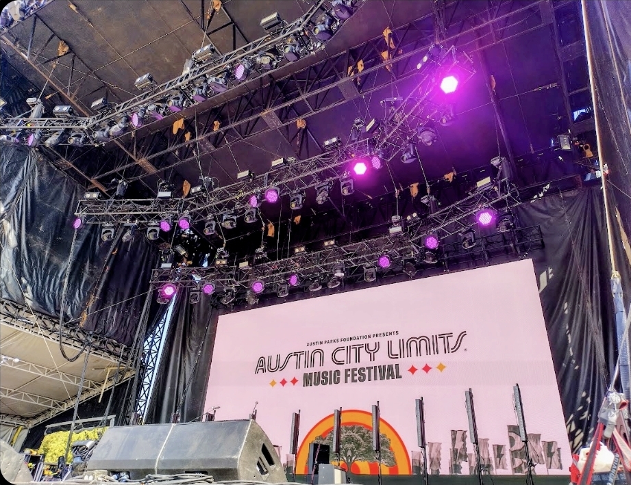 Backstage — Austin City Limits LED screen and lighting rigs