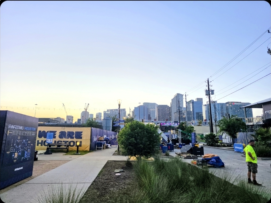 Houston Fan Fest skyline