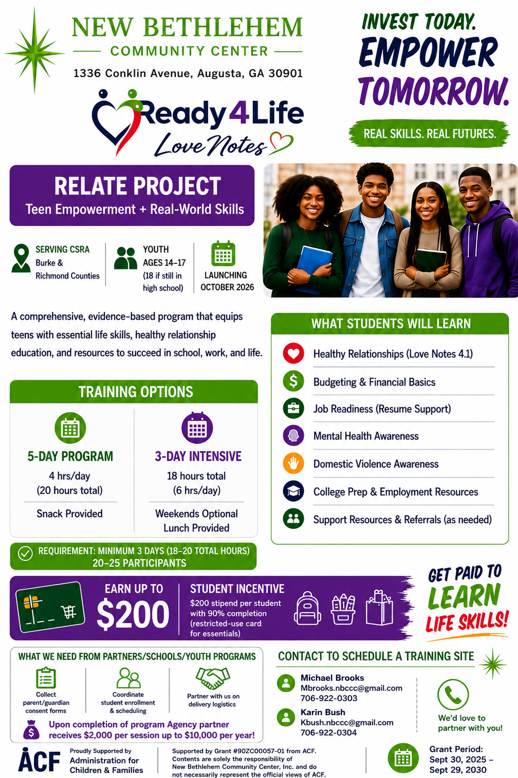 READY4LIFE RELATE — Free Youth Program Launching October 2026