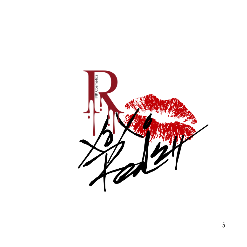RedInk Cosmetics signature logo with kiss mark